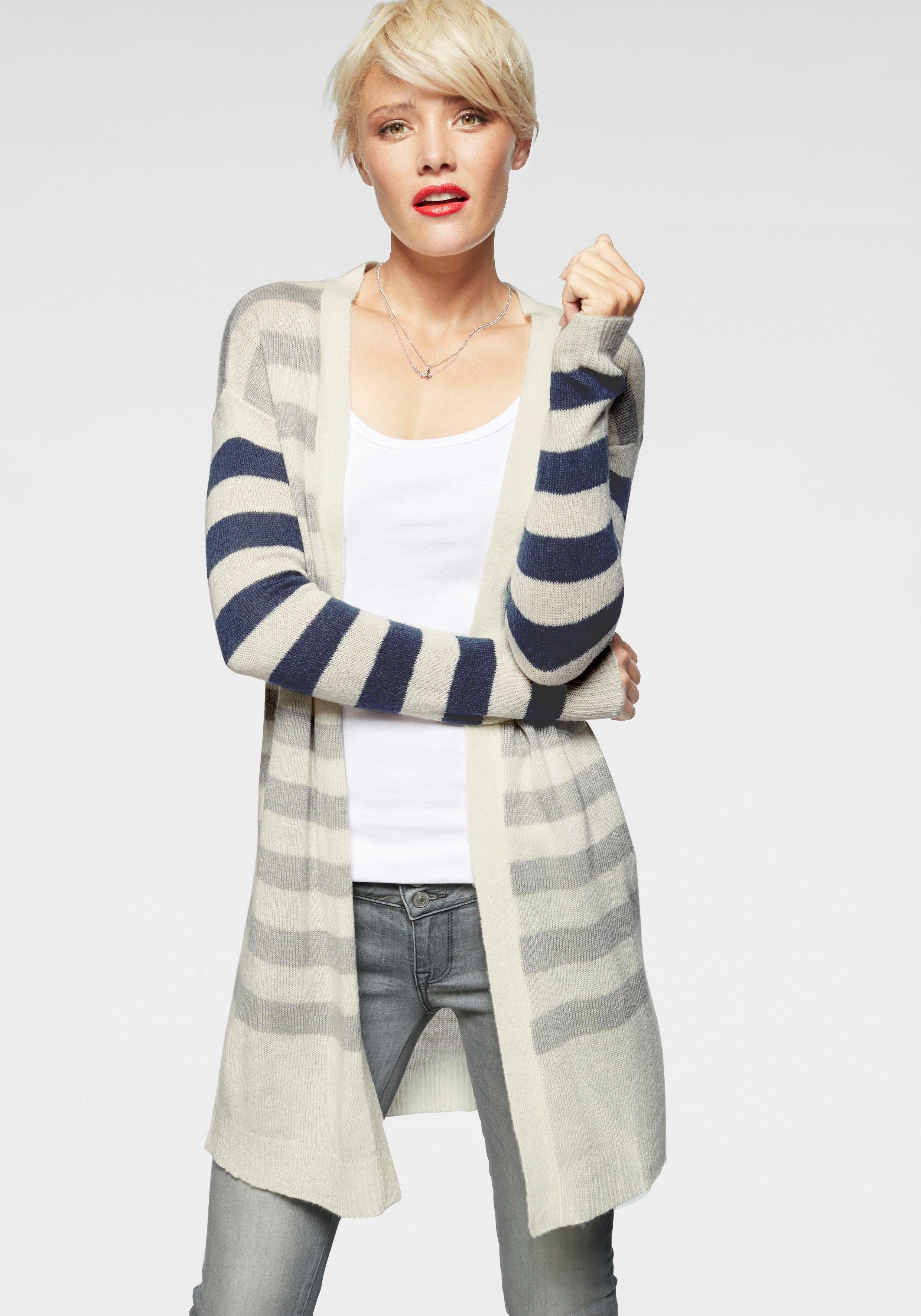 LAURA SCOTT Longstrickjacke 36 38 schwarz lange Strickjacke Feinstrick