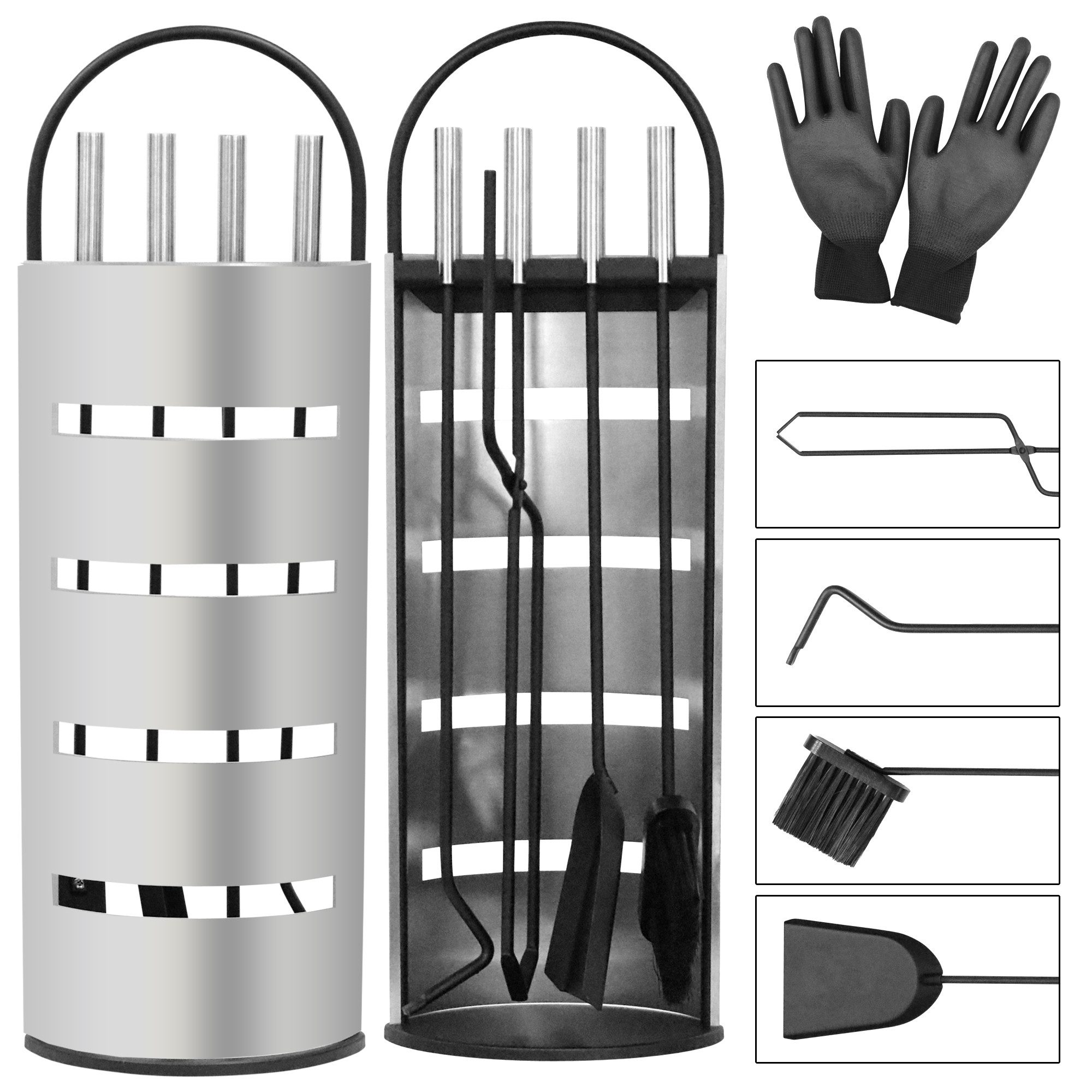 Mucola Kamingarnitur Kaminreinigungs Set 6-tlg. Kaminbesteck günstig online kaufen