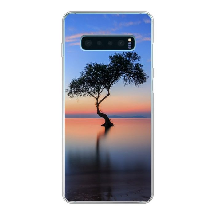MuchoWow Handyhülle Baum im Wasser Phone Case Handyhülle Samsung Galaxy S10 Lite Silikon Schutzhülle