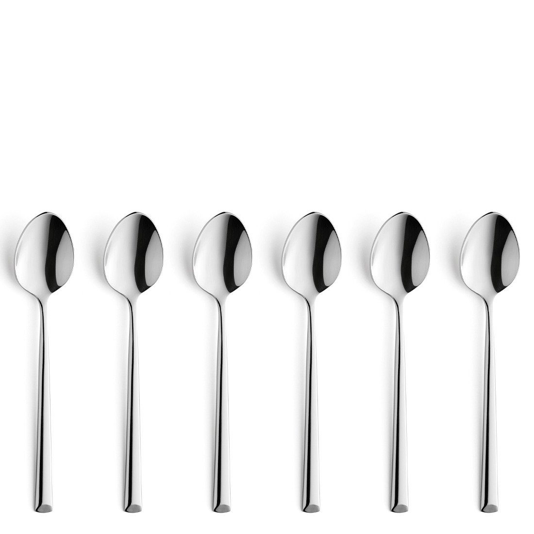 Beckmann & Rommerskirchen Kaffeelöffel VISTA (6 Stück), Edelstahl 18/10, hochglanzpoliert, 6-tlg.