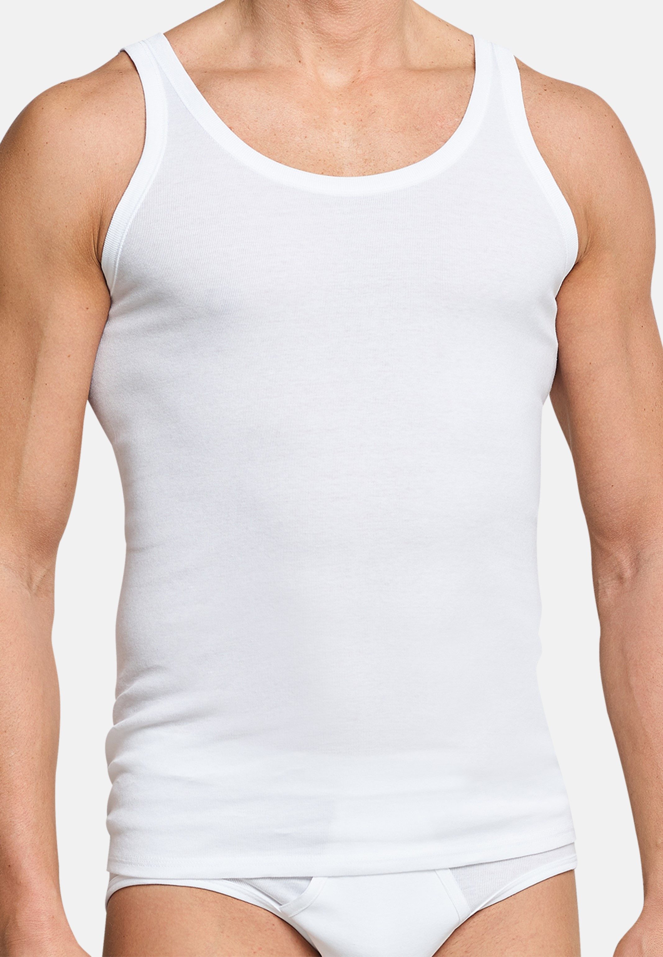 Schiesser Unterhemd 4er Pack Cotton Essentials Feinripp (Spar-Set, 4-St) Un günstig online kaufen