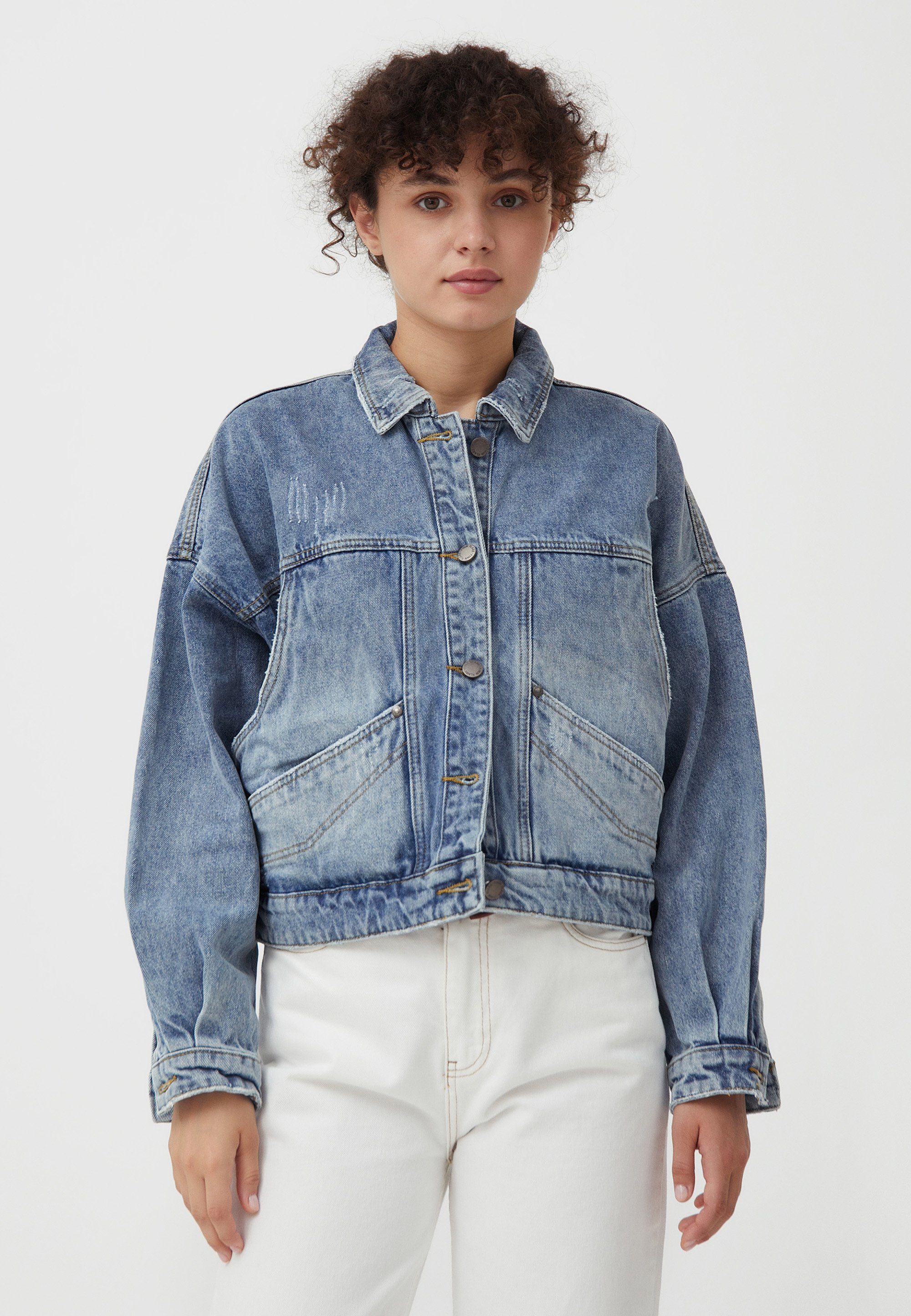 Finn Flare Jeansjacke Classic mit Oversize-Schnitt