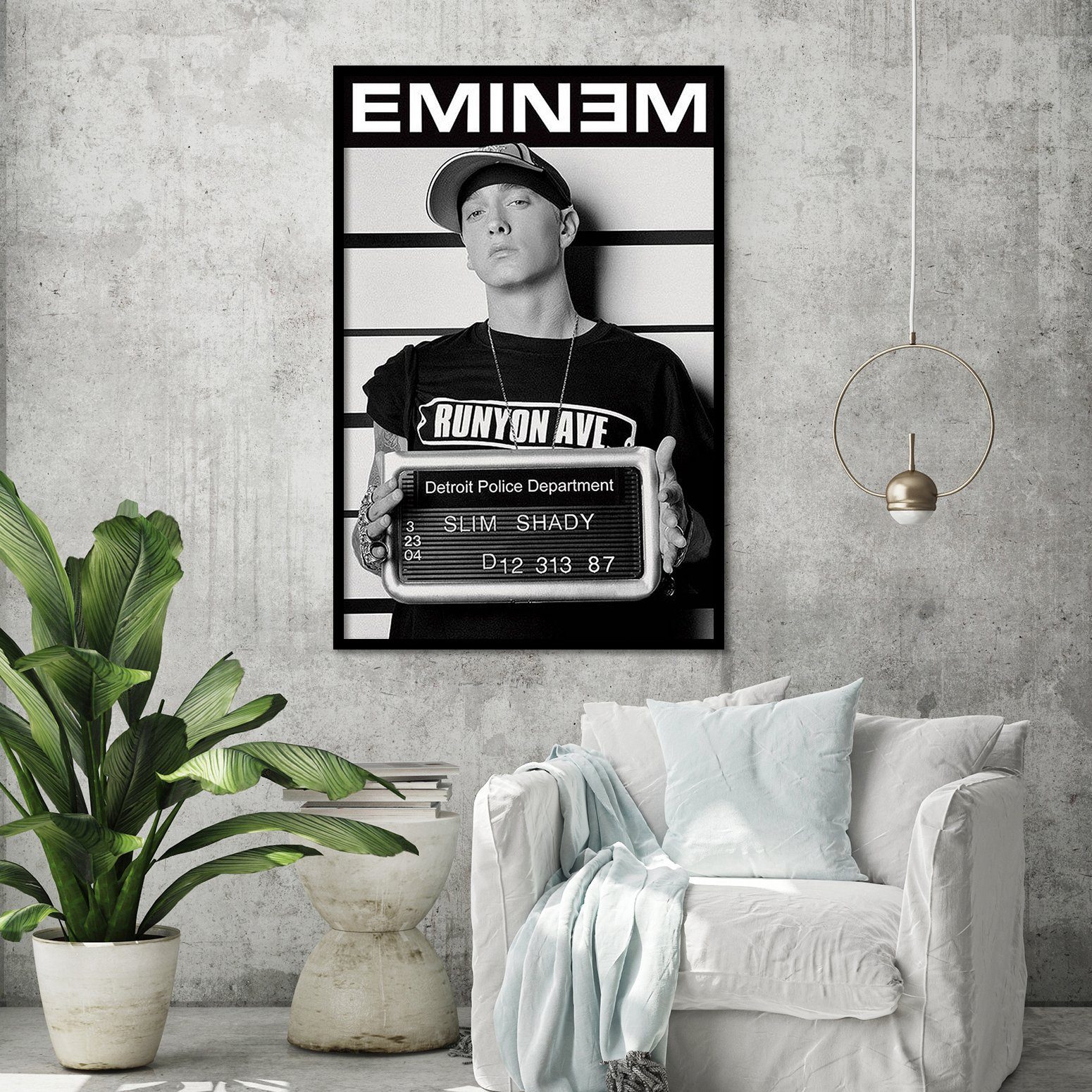 PYRAMID Poster Eminem Poster Verbrecherkartei 61 x 91,5 cm günstig online kaufen