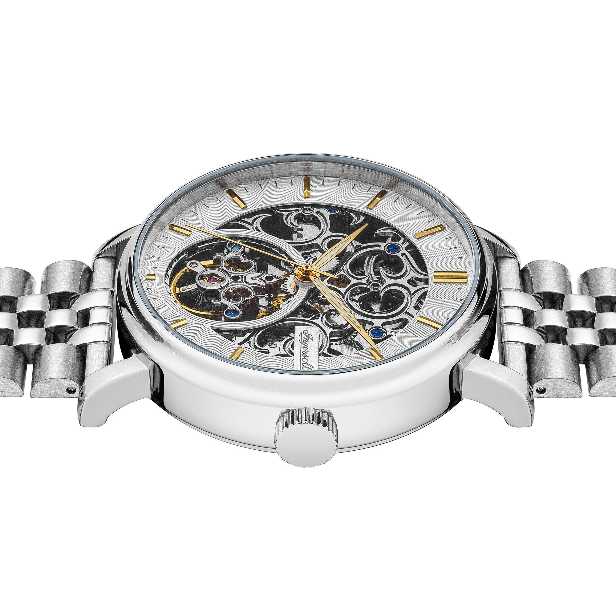 Ingersoll Automatikuhr The Charles I05803B, Armbanduhr, Herrenuhr, Mechanische Uhr, Edelstahlarmband, analog