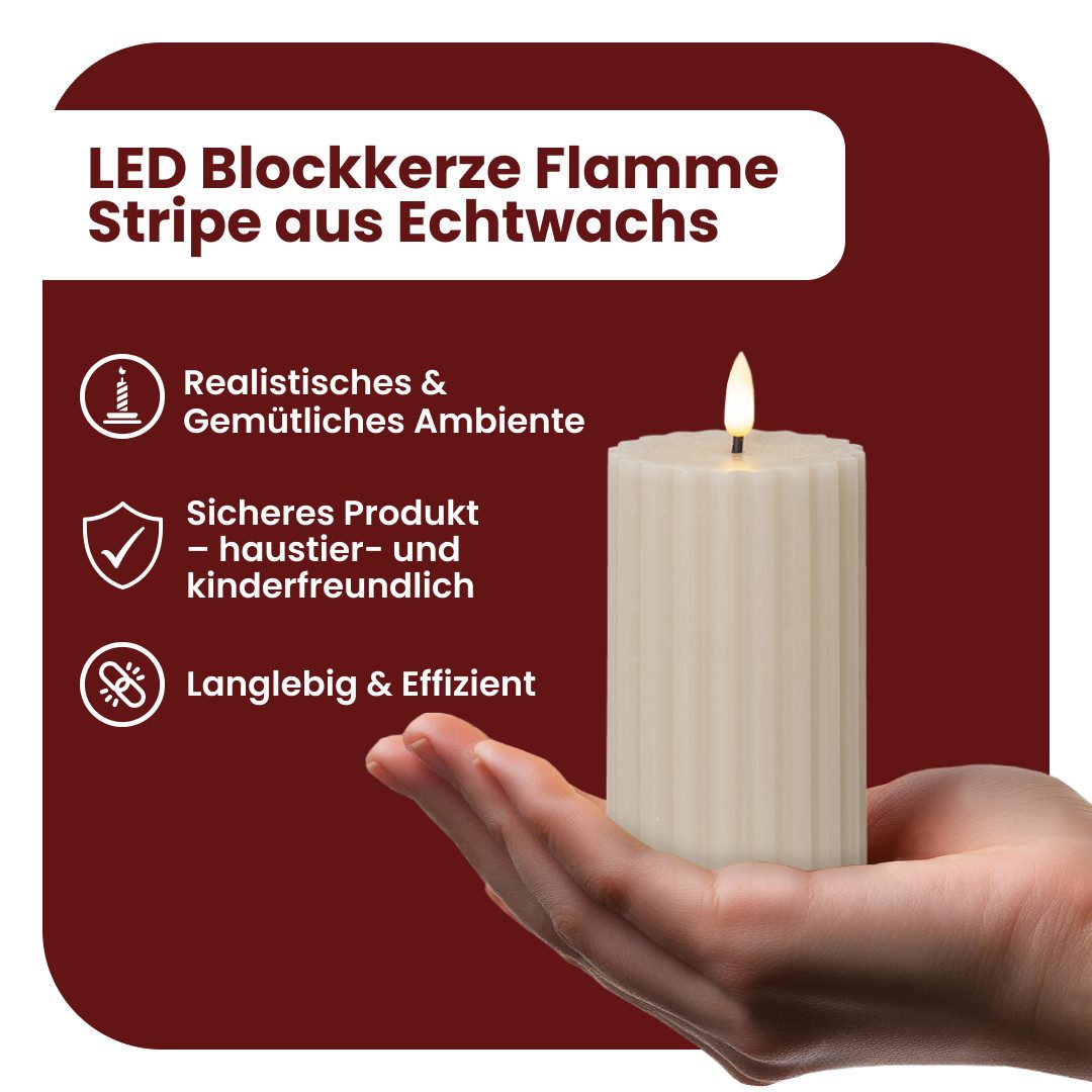 STAR TRADING LED-Kerze Flamme Stripe (1-tlg)