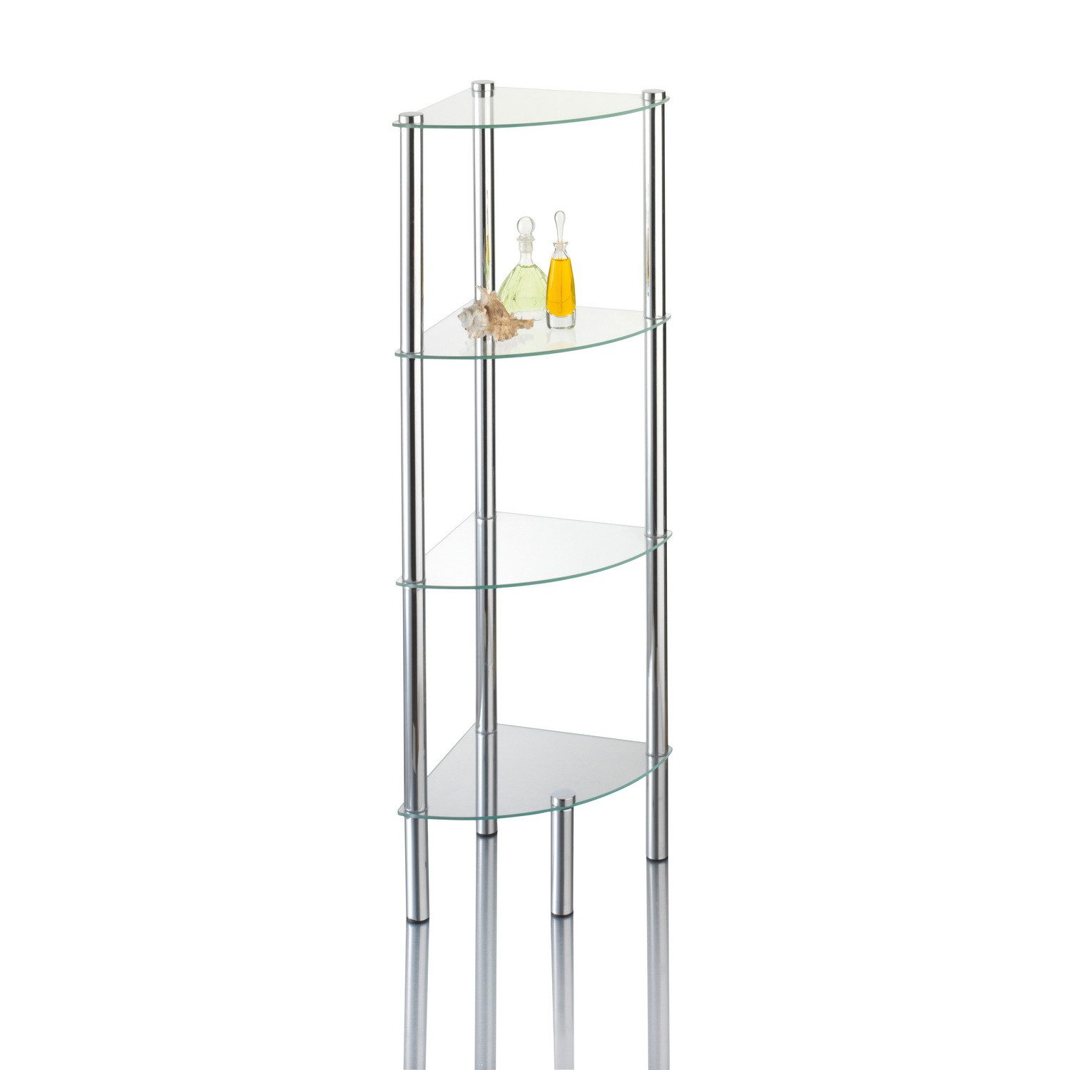 axentia Badregal Glas-Eckregal Badezimmerregal Bad-Regal Glasregal, Standre günstig online kaufen