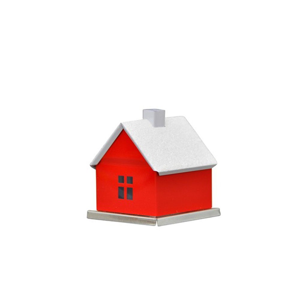 KNOX Räucherhaus 202070, rot, aus Metall, für Räucherkerzen der Größe M