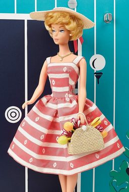 Barbie Puppenhaus Barbie Signature 75th Anniversary Retro Traumvilla, (Barbiehaus, Groß, 52-tlg., Dollhouse, Dreamhouse), Puppenhaus, Barbie, Puppenstube, Puppenvilla, ab 3 Jahren