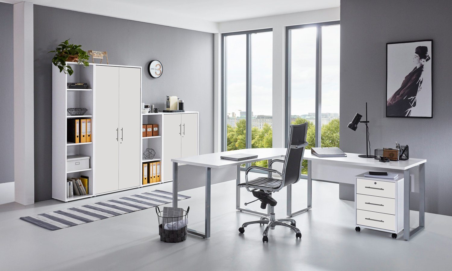 moebel-dich-auf Büromöbel-Set OFFICE EDITION, (abschließbar, 6-tlg., günstig online kaufen
