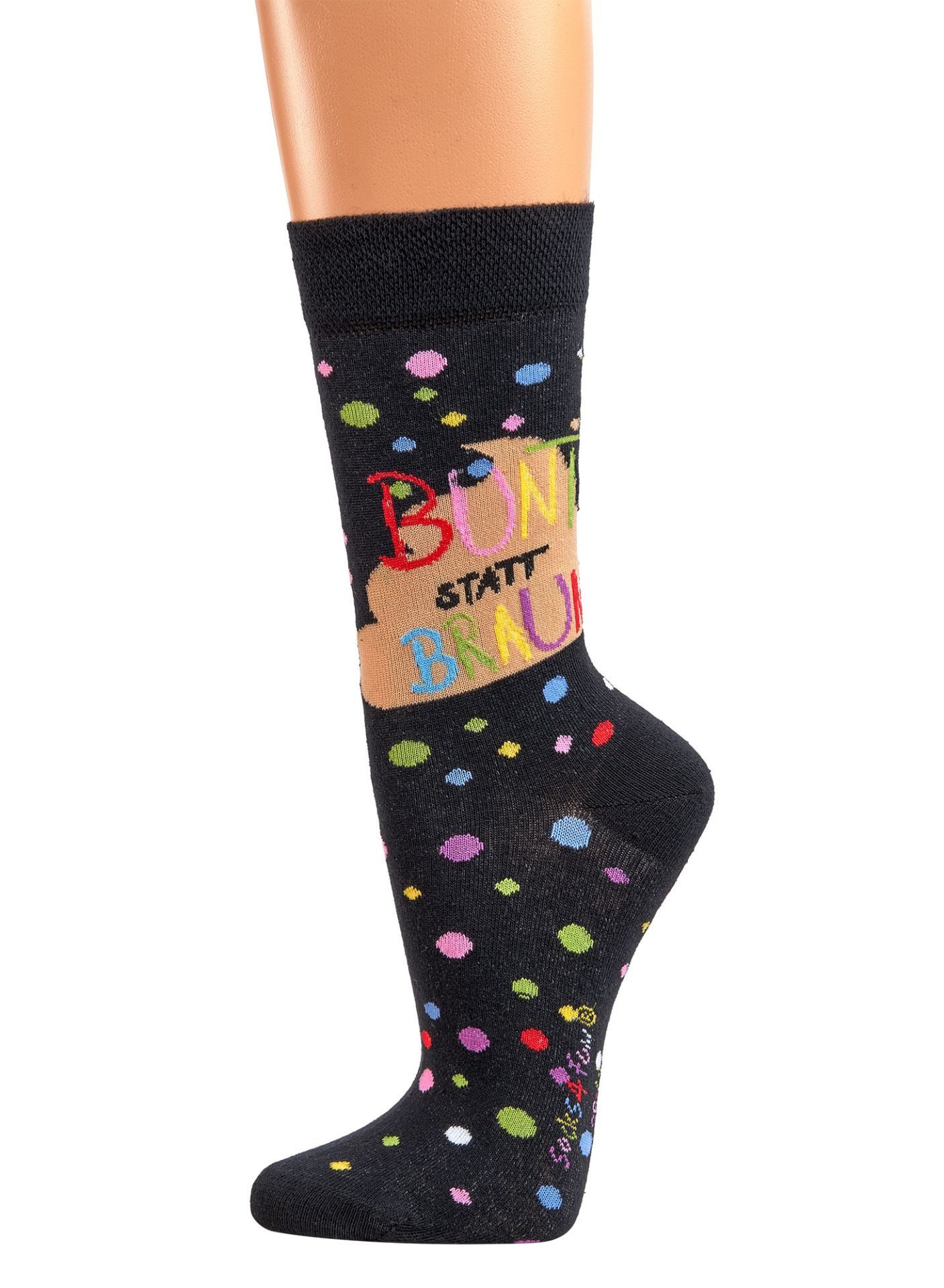 FussFreunde Socken 2 Paar Fun Socken, Spaß mit Socken, viele lustige Motive, Geschenkidee (Set, 2 Paar) handgekettelte Zehennaht, Piqué-Komfortbund