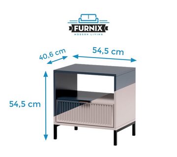 Furnix Nachttisch LINKI LS7 Beistelltisch mit Schublade und Ablage, B54,5 x T40,6 x H54,5 cm