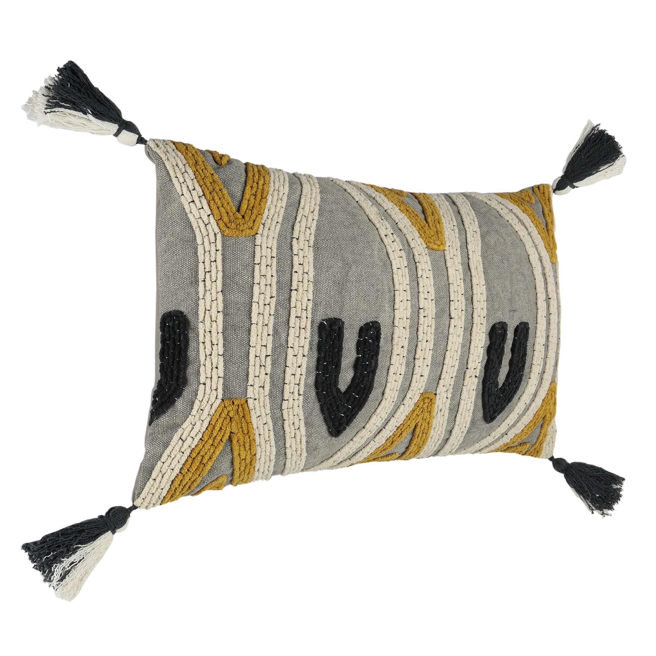 EGLO Living Dekokissen Chevery, Industrial Vintage, Dekokissen handgefertigt aus Baumwolle, 60x35 cm