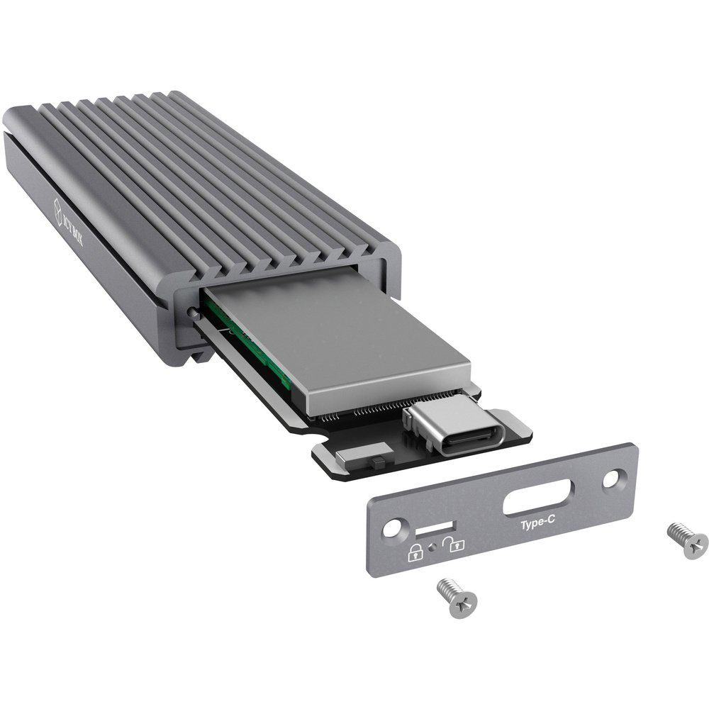 ICY BOX Festplatten-Gehäuse M.2 NVMe SSD Gehäuse mit Schreibschutz IB-1817M-C31 USB 60509, Schreibschutzschalter – Bild 4 von 5