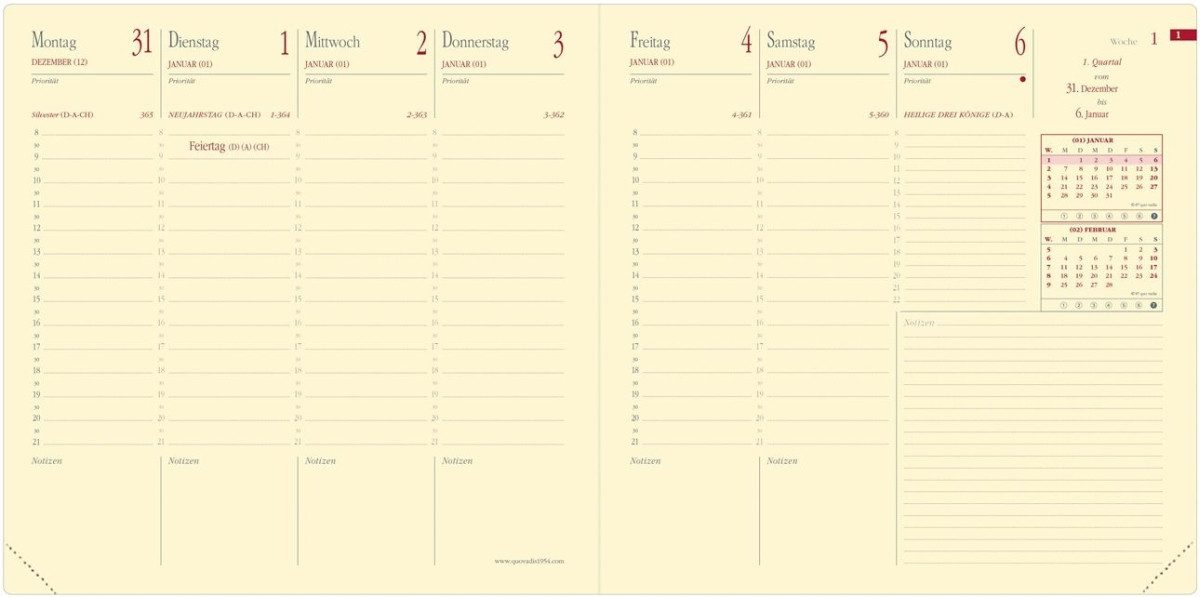 Buchkalender Buchkalender Executif Prestige 16x16cm Soho ebenholz 2026.