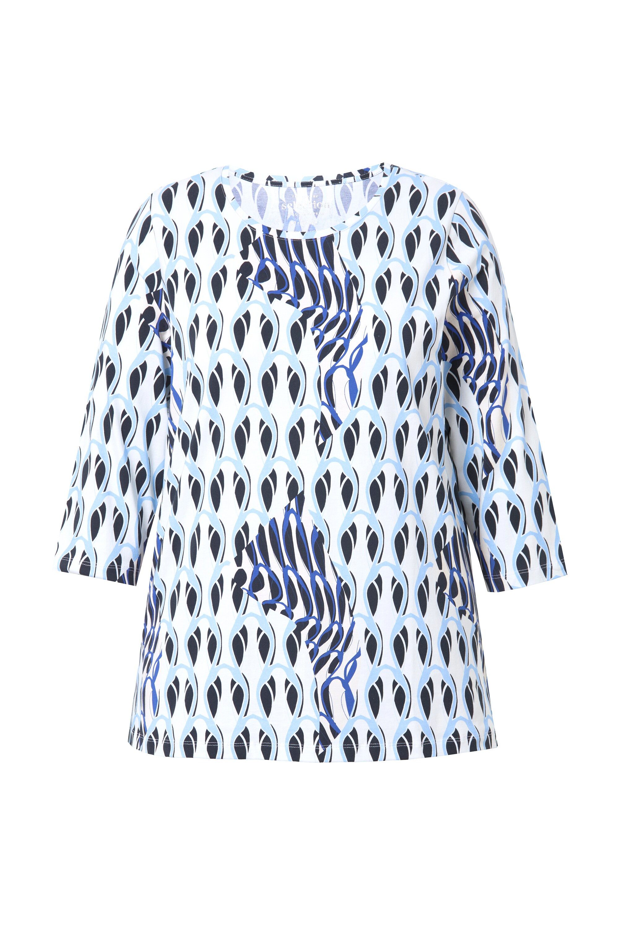 Ulla Popken T-Shirt Shirt A-Linie Rundhals günstig online kaufen