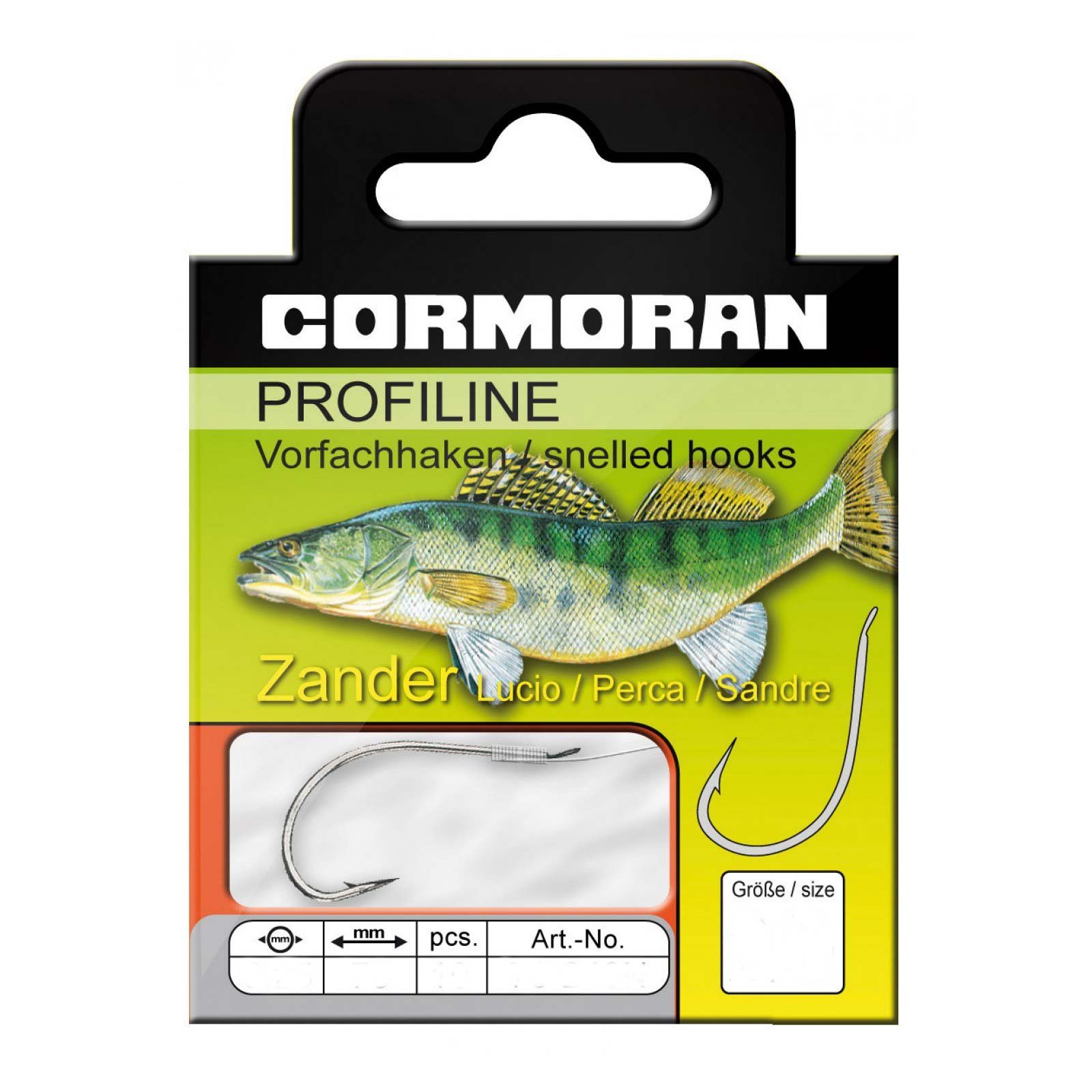 Daiwa Cormoran Vorfachschnur, 70 m Länge, Cormoran Profiline Zanderhaken gebunden Gr.1