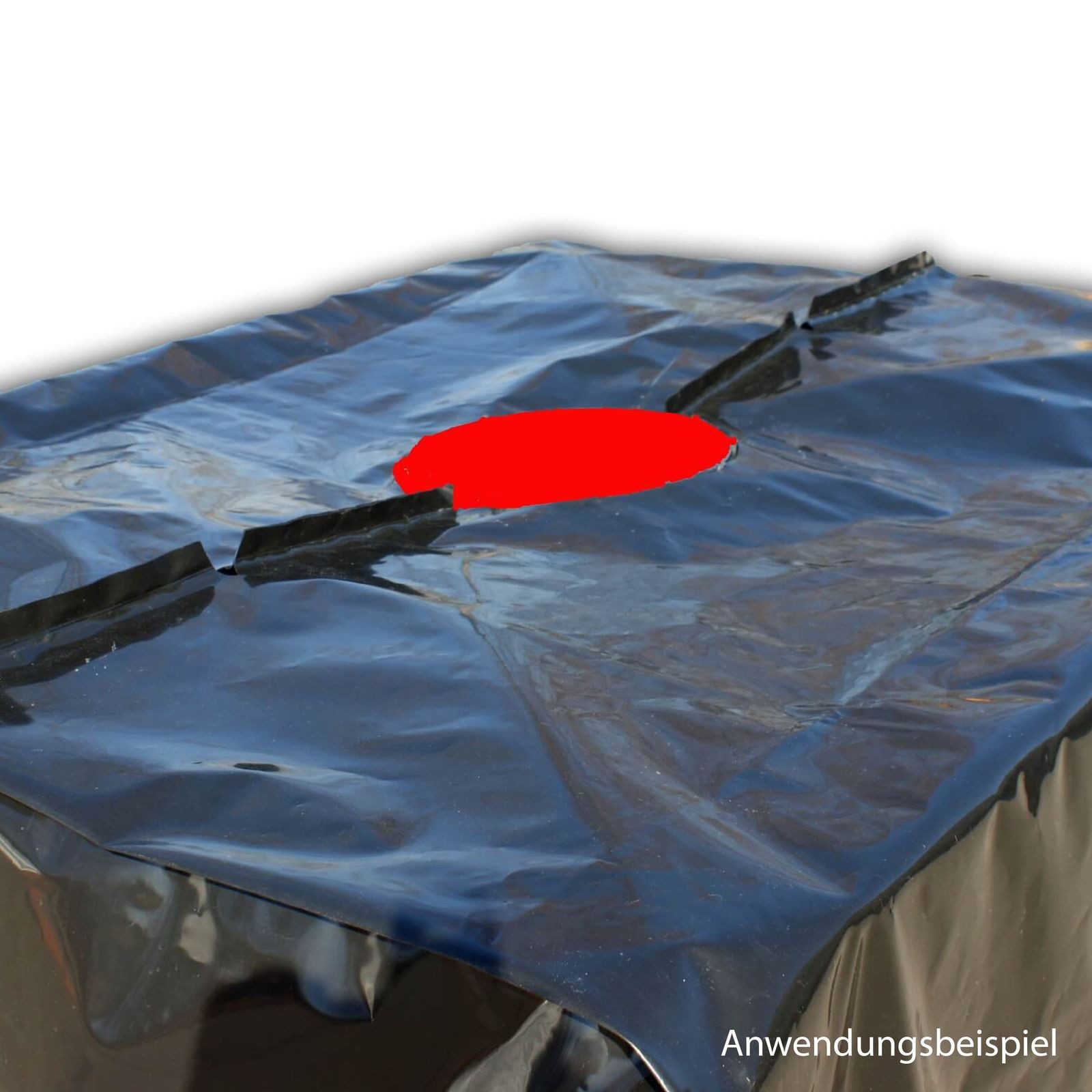 Stabilo Sanitär Schutzplane IBC Abdeckplane Schwarz für 1000 L IBC Container – Bild 2 von 5