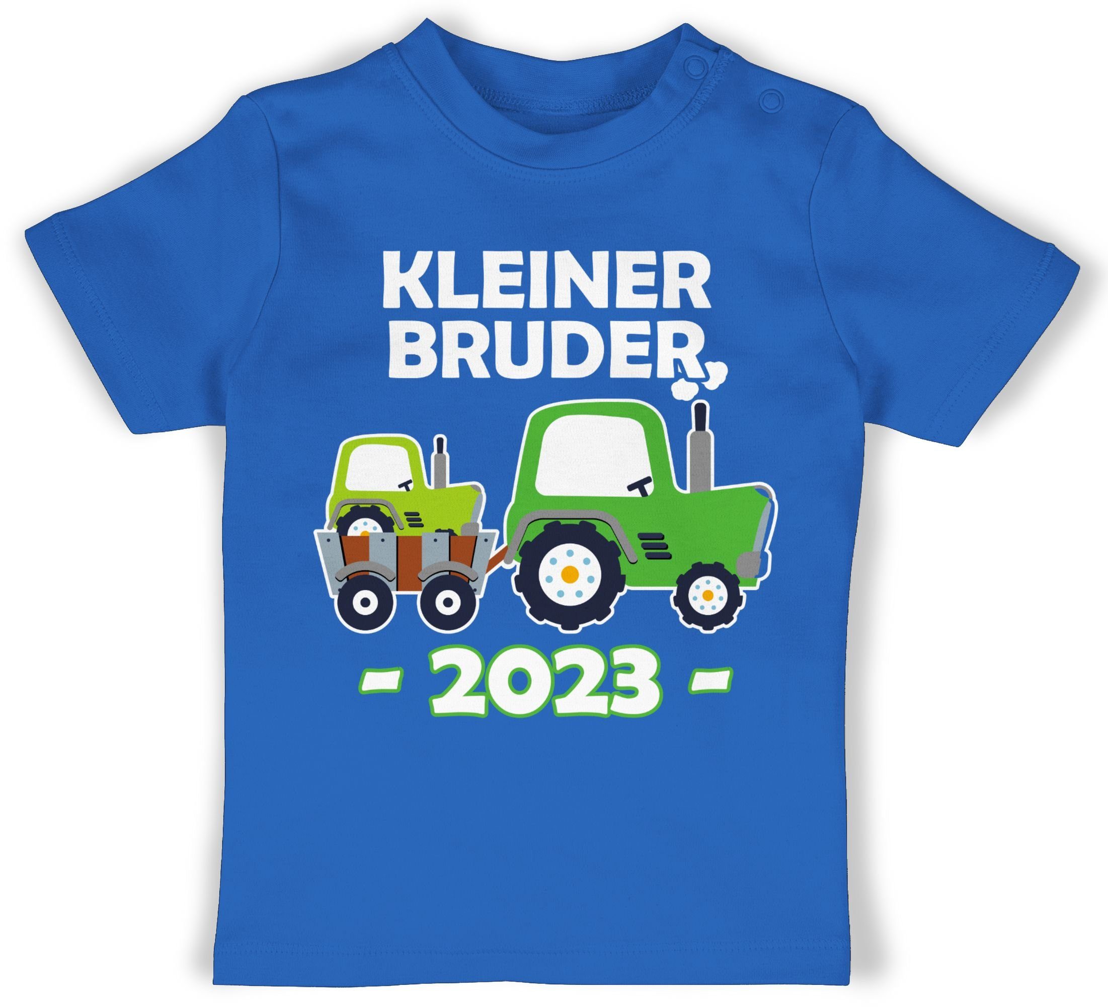 T-Shirt kleiner Traktor - Schwester kurzarm weiß 1 Royalblau Shirtracer shirt Bruder Bruder und Baby Kleiner Geschwister T-Shirt - 2023 bruder