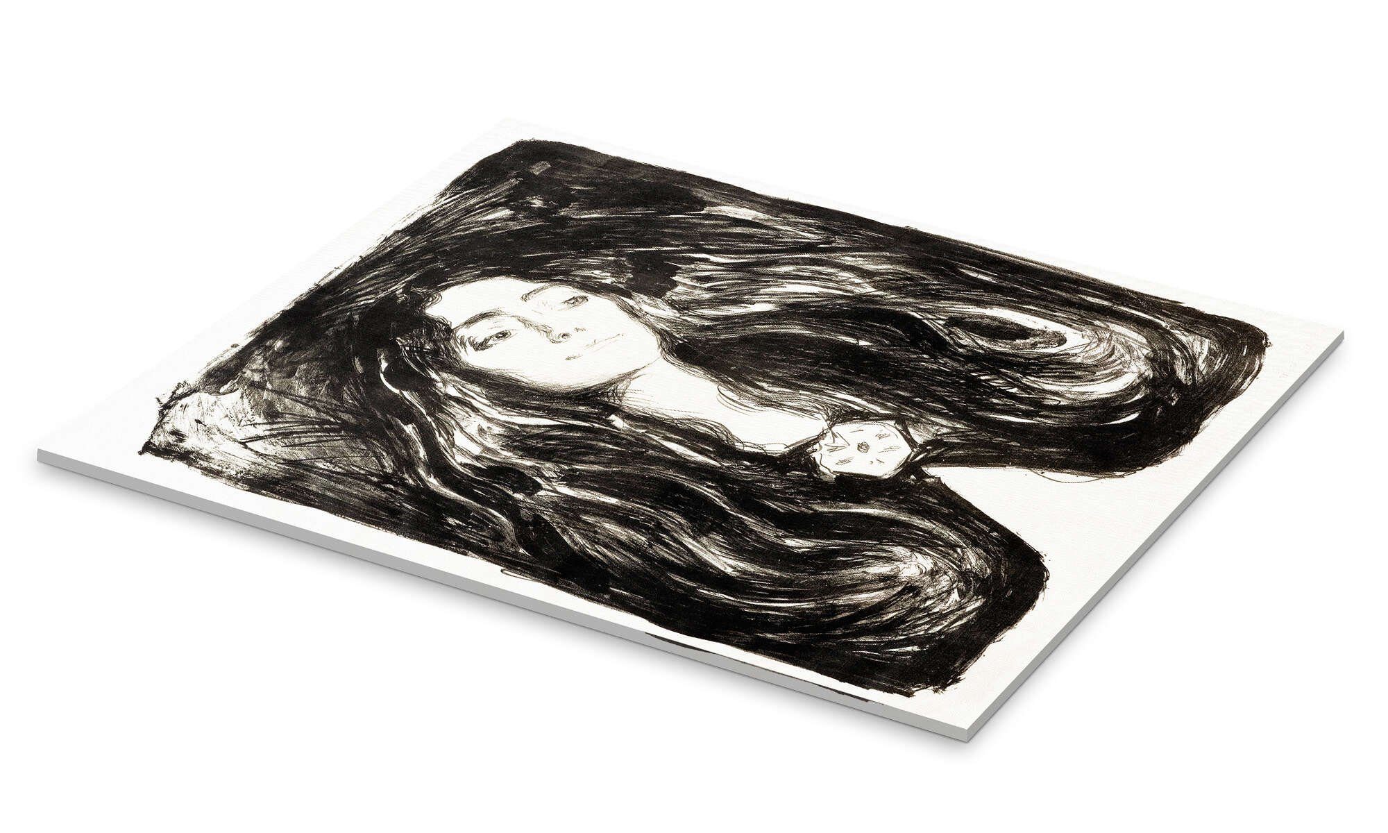 Posterlounge Wandbild Die Brosche, Eva Mudocci, Edvard Munch, erhältlich als Poster, Leinwandbild, Wandsticker oder Acrylglasbild