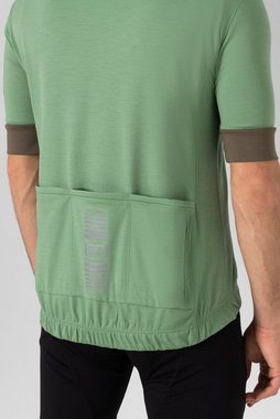 SUPER.NATURAL Radtrikot Merino Fahrradtrikot M GRAVIER CAMISA Merino-Materialmix mit reflektierenden Logos