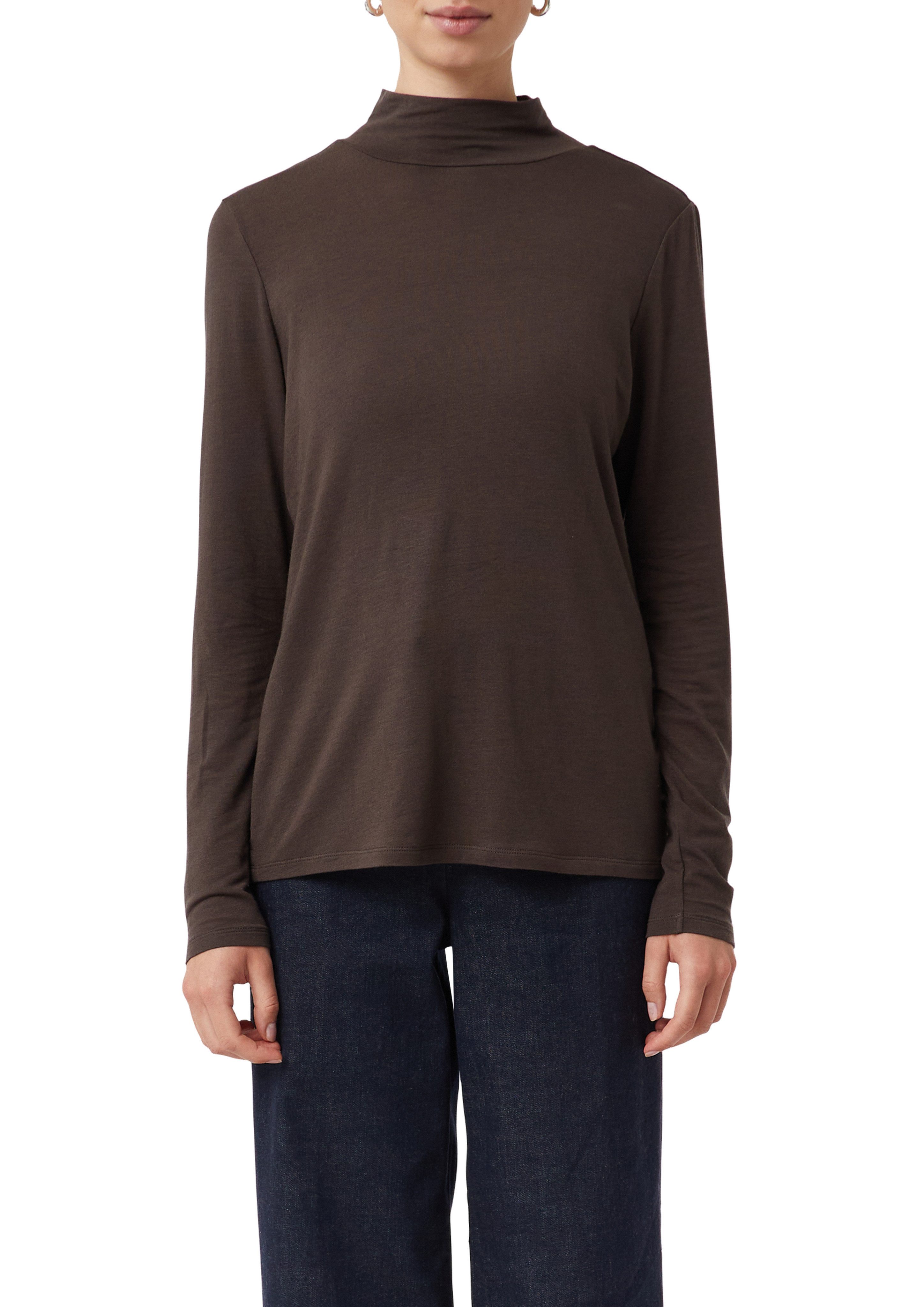 comma Langarmshirt aus Woll- und Lyocellmix