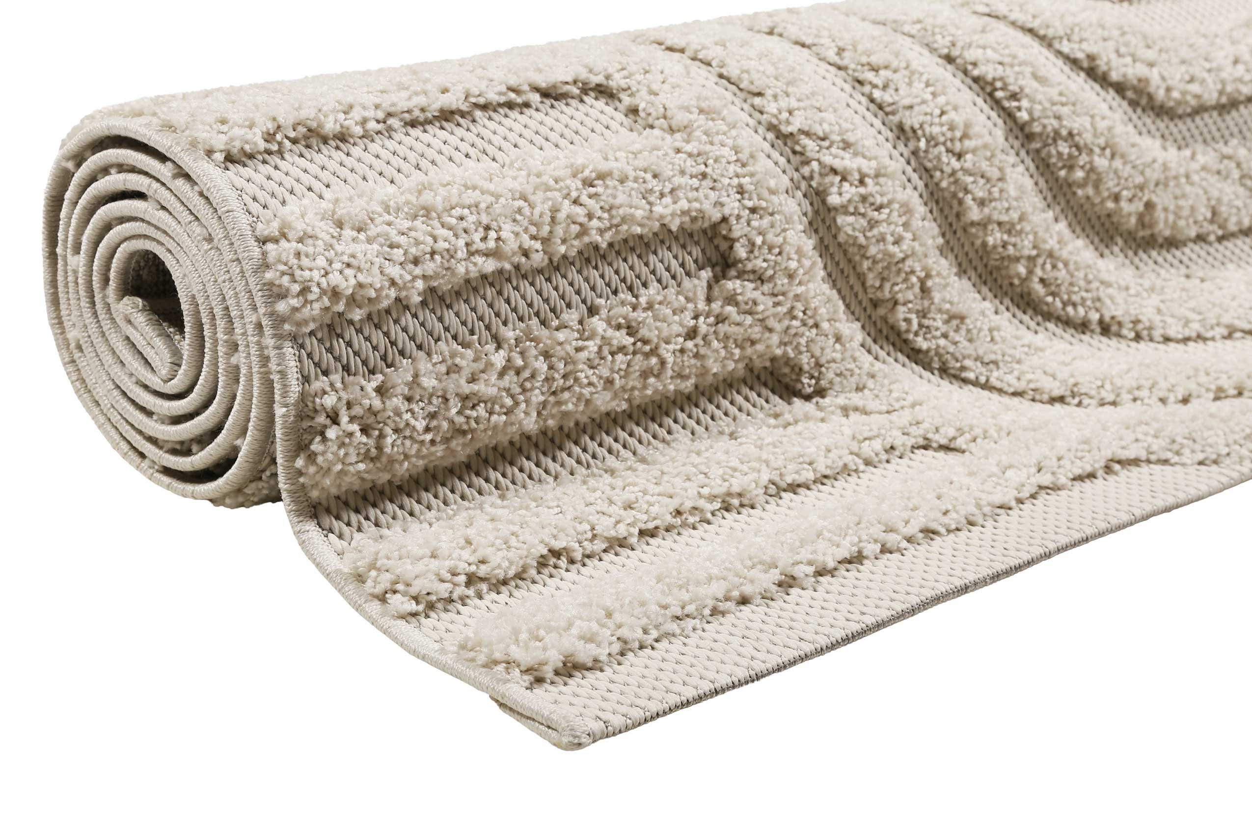 Esprit Outdoorteppich Miles, ESP-54231, rechteckig, Höhe: 2 mm, Hoch-Tief-Effekt, grafisches Design, uni, modern, robust, Terrasse