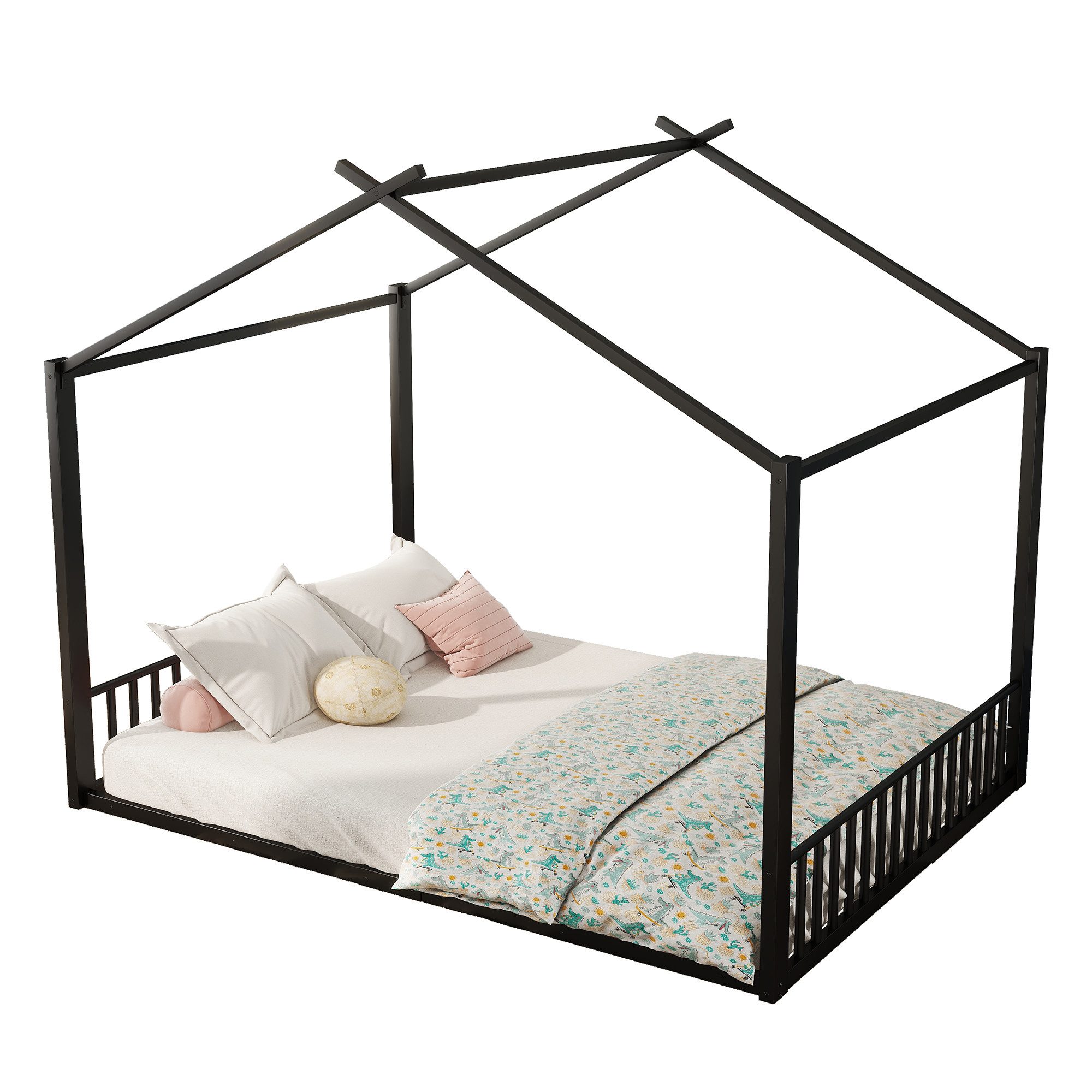 REDOM Metallbett Hausbett, Eisenrahmenbett Hausbett (140x200 günstig online kaufen