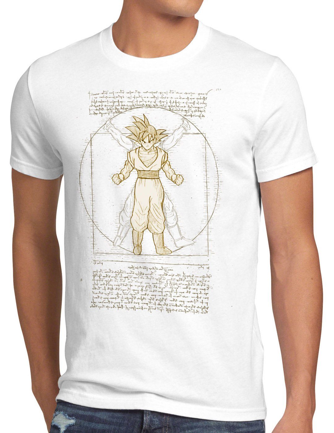 style3 T-Shirt Vitruvianischer Son-Goku da vinci günstig online kaufen