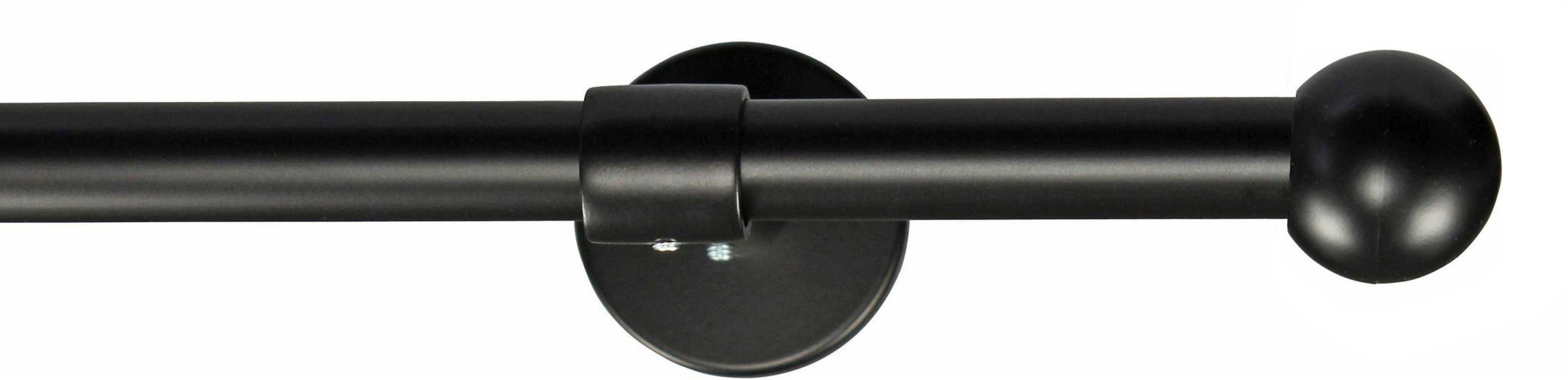 GARESA Gardinenstange BOLTI, Ø 16 mm, 1-läufig, Wunschmaßlänge, mit Bohren, verschraubt, Metall, Vorhanggarnitur, verlängerbar, Wandmontage, ohne Ringe