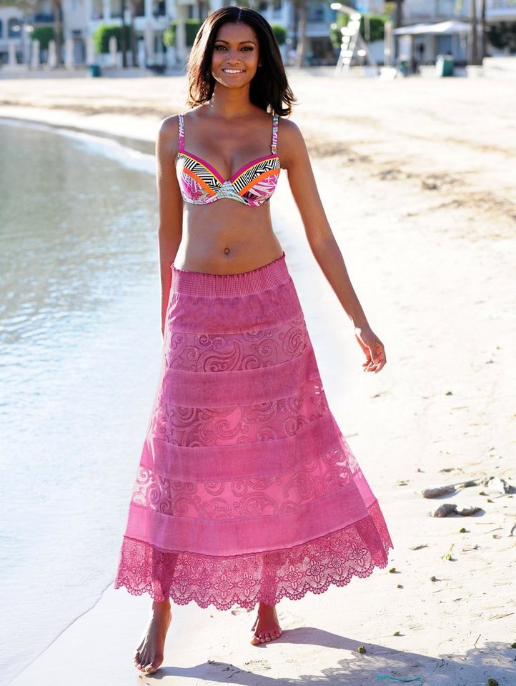 Alba Moda Strandrock mit paillettenbesetzter Spitze Alba Moda Strandrock mit paillettenbesetzter Spitze