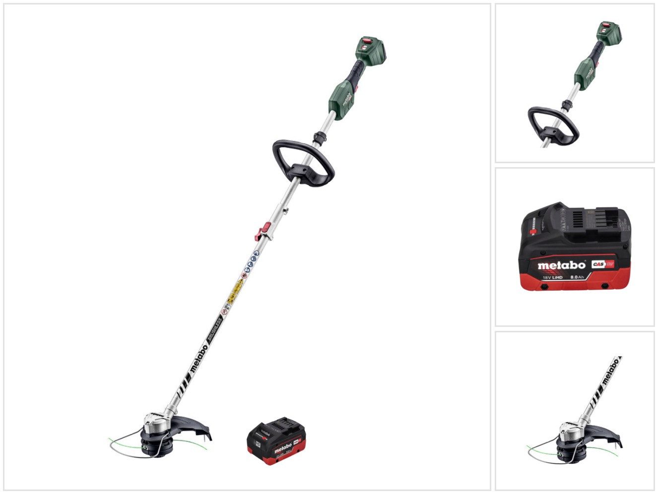 metabo Akku-Rasentrimmer RTD 18 LTX BL 30 Akku Rasentrimmer 18 V 30 cm Brushless + 1x Akku 8,0