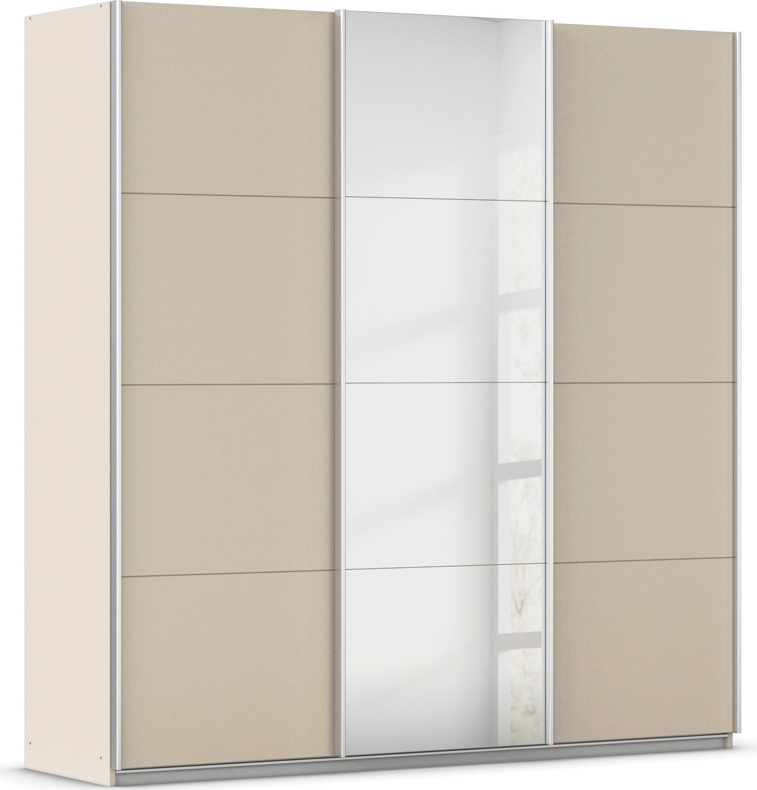 rauch Schwebetürenschrank Kleiderschrank Schrank OTTO´S CHOICE Garderobe AGORDO (in zwei Griff-Farben) Top Innenausstattung, in 4 Breiten und 2 Höhen MADE IN GERMANY