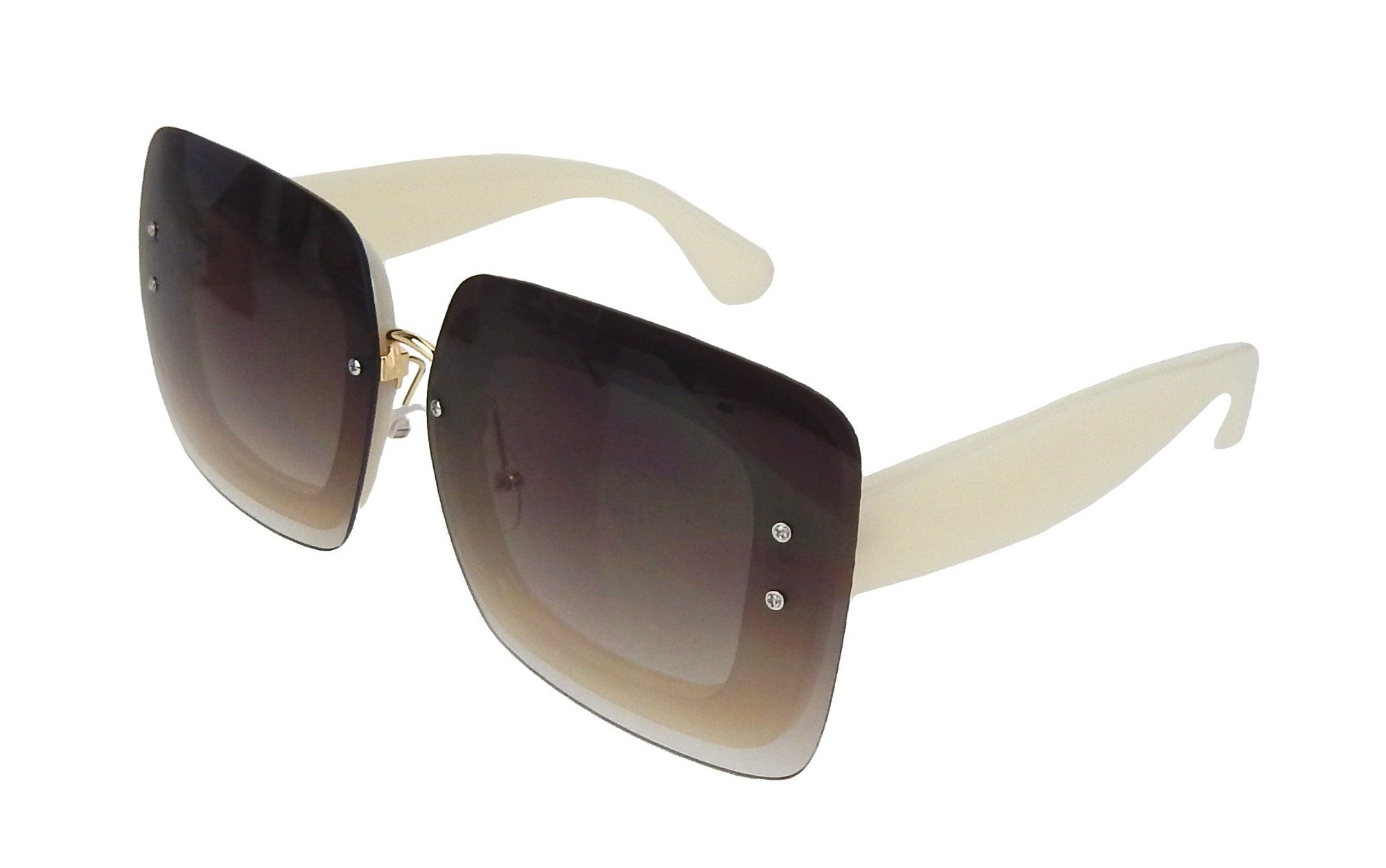 Ella Jonte Sonnenbrille im Statement-Look Oversize Beige Glitter UV400 Schu günstig online kaufen