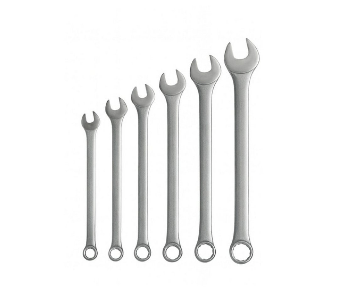 Beast Gabel- und Ringschlüssel Gabel Ringschlüsselsatz 6tlg Ring Maulschlüssel Set 10-17mm (Set, 6 St), 6-teilig, verchromte Oberfläche