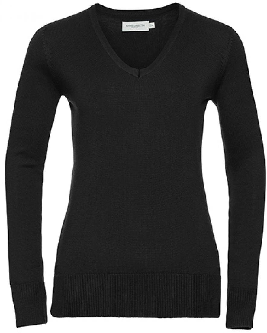 Russell Sweatshirt Ladies´ V-Neck Knitted Pullover