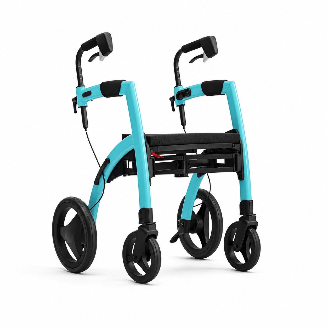Rollz International Rollator Rollz Motion 2.1. faltbar - 2in1 Rollator & Rollstuhl, Ankipphilfe, Farbe: Island Blue