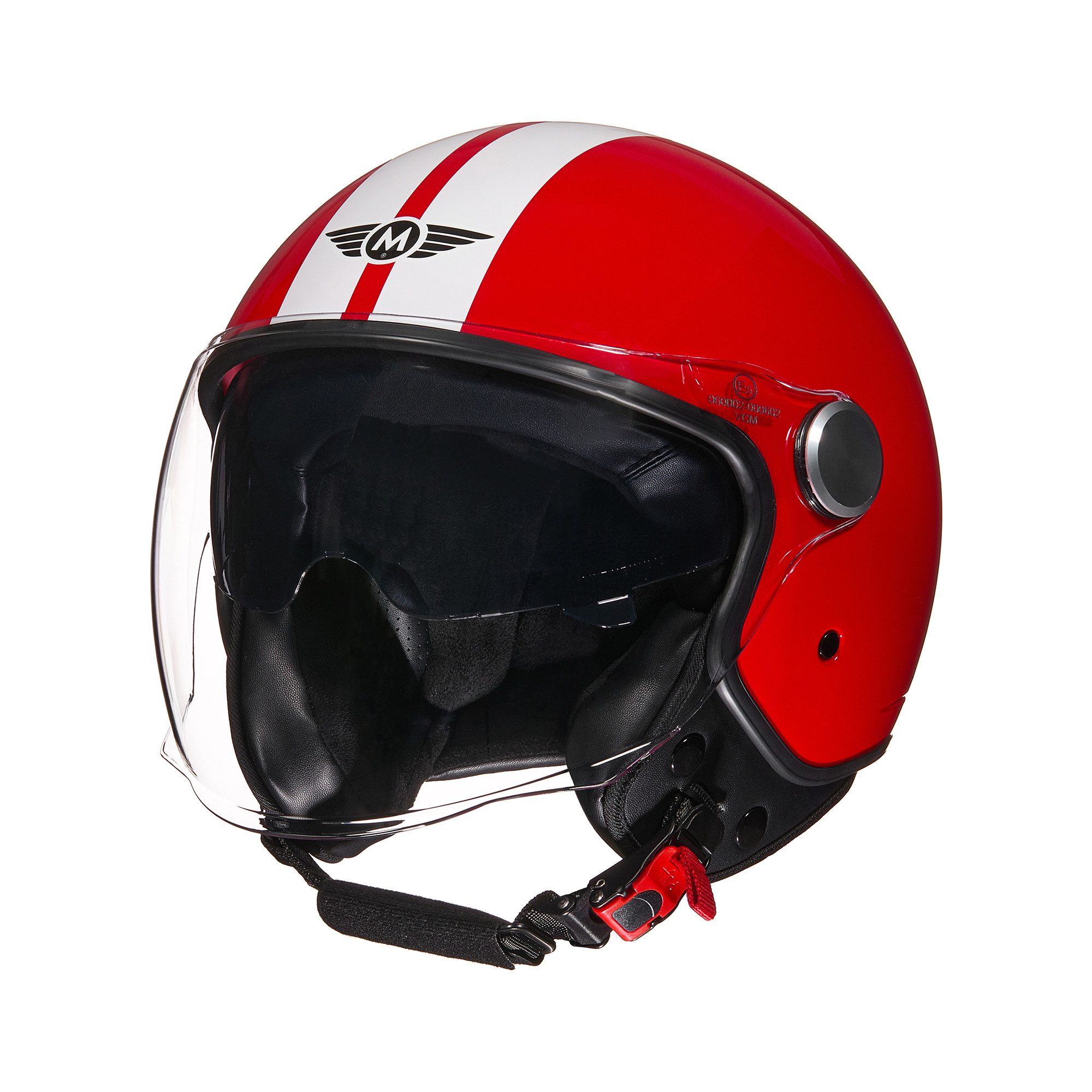 MOTO HELMETS Motorradhelm Integralhelm Motorrad Full Helm AV-63 Shiny, Für Motorrad und Roller, Schnellverschluss, Sonnenvisier, nur 1050g