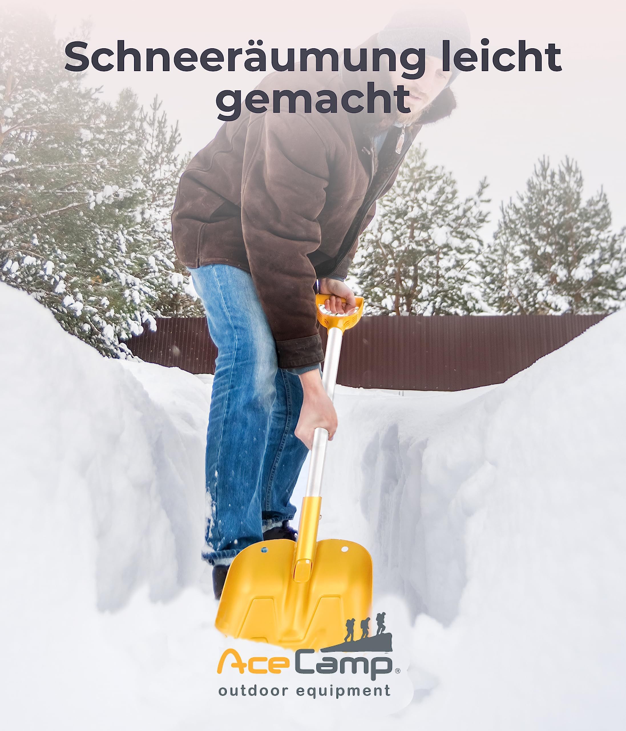 AceCamp Schaufel faltbare Schneeschaufel aus Aluminium, (1 St), Zusammenkla günstig online kaufen