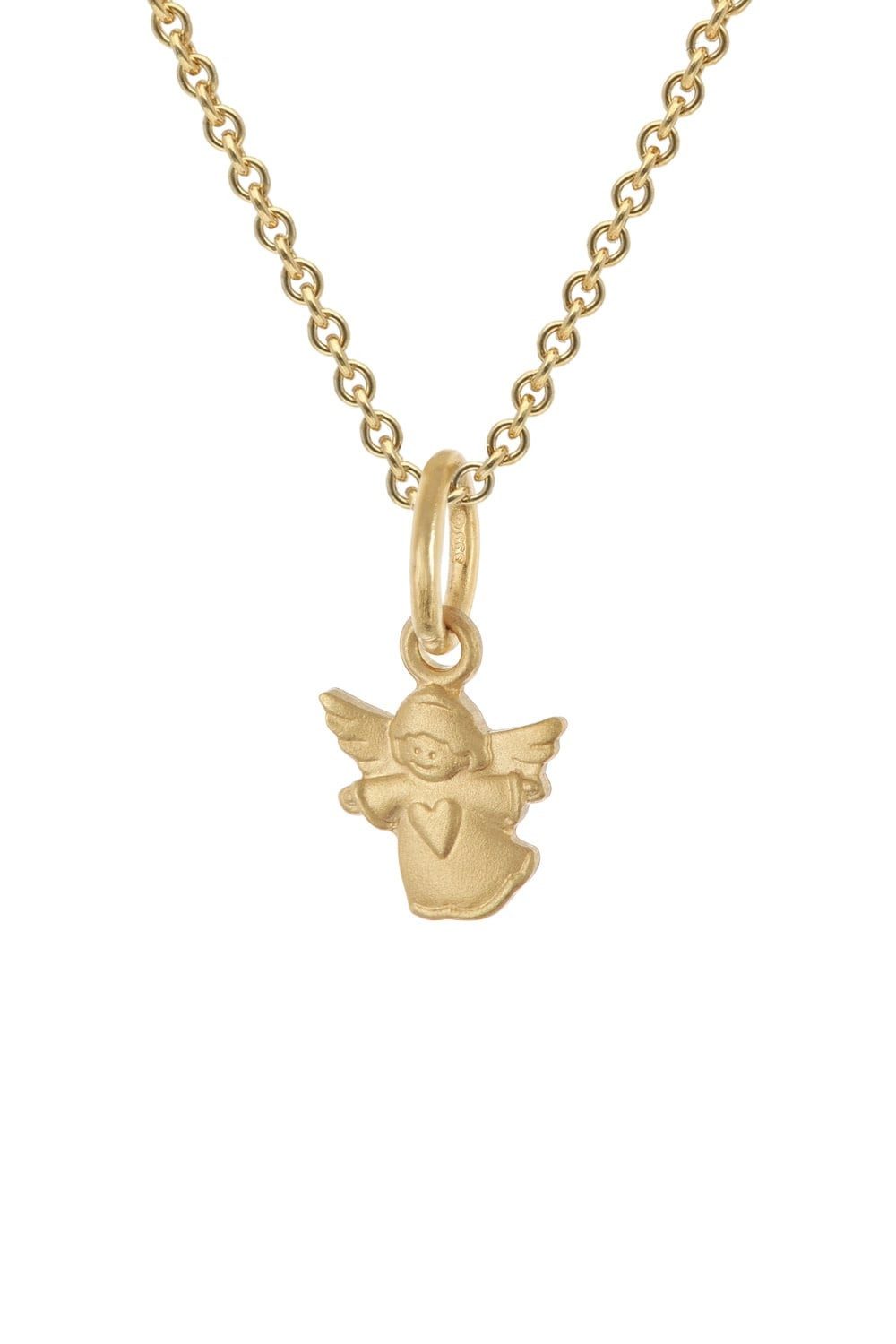 trendor Kette mit Anhänger 28966, Engel 333 Gold Mit Vergoldeter Silberkette für Kinder