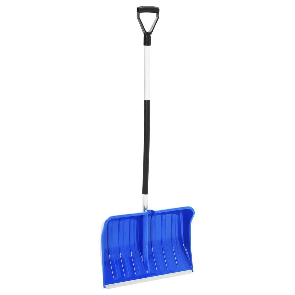 vidaXL Schneeschieber Schneeschieber Schneeräumer Schneeschaufel Blau 145 cm Aluminium