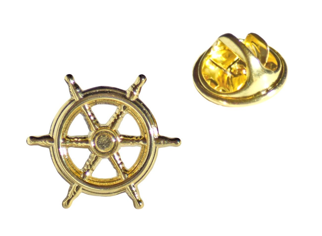 MADSea Schiebermütze Elbsegler schwarz Pin Steuerrad goldfarben maritime Kapitänsmütze mit Krone, Zierband, Kordel und Pin – Bild 2 von 5