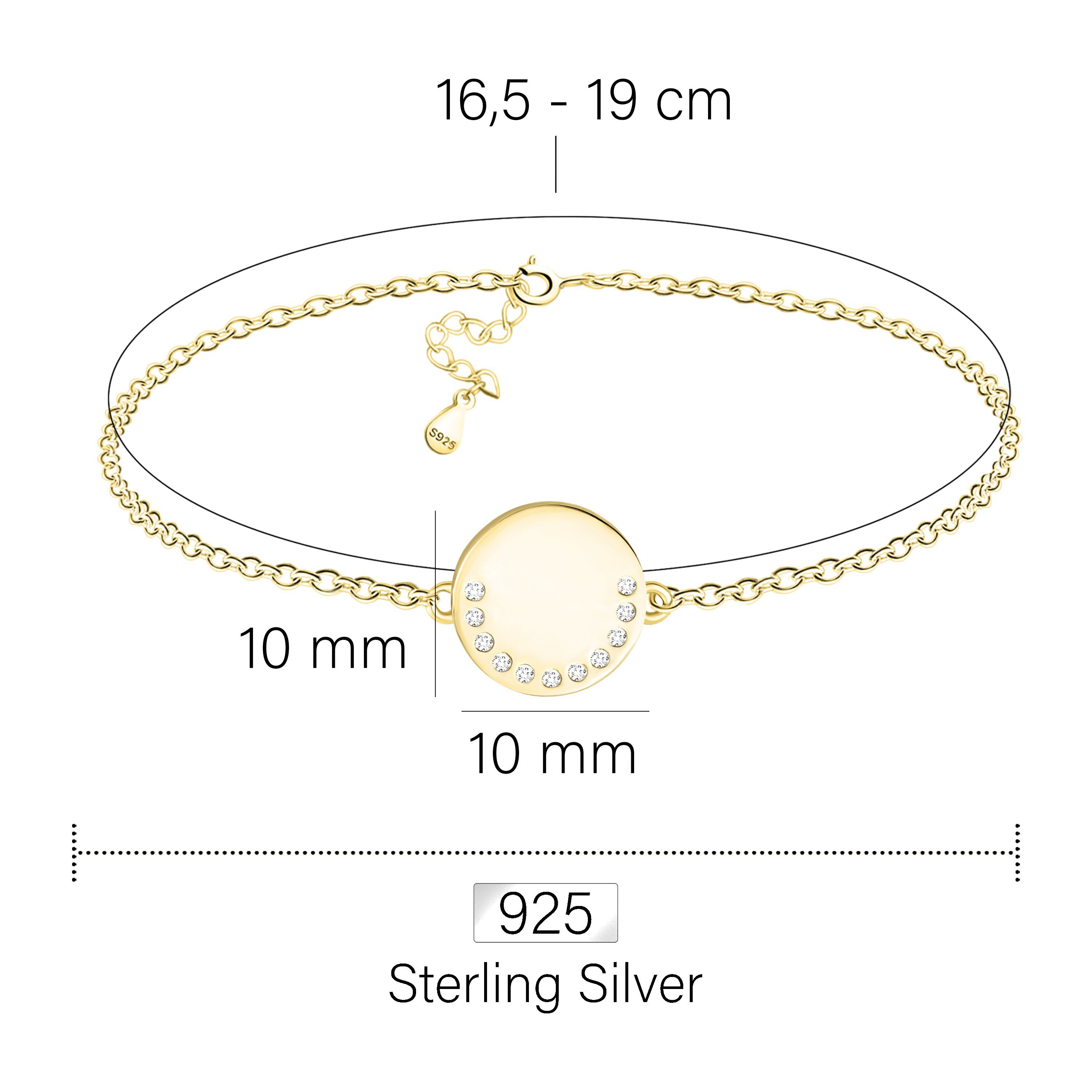 Schmuck Kreise Milani (Armband), Sofia 925 gold Damen Silber Armband