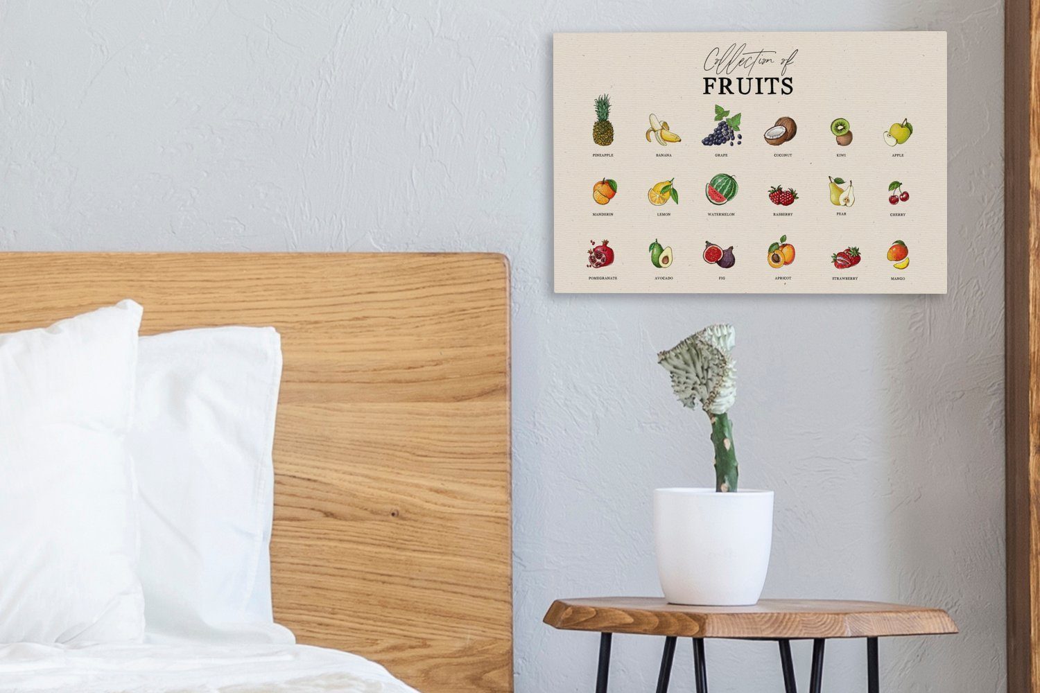 St), Leinwandbild cm Lebensmittel, - Wandbild OneMillionCanvasses® Küche 30x20 - Aufhängefertig, Wanddeko, Obst Leinwandbilder, (1