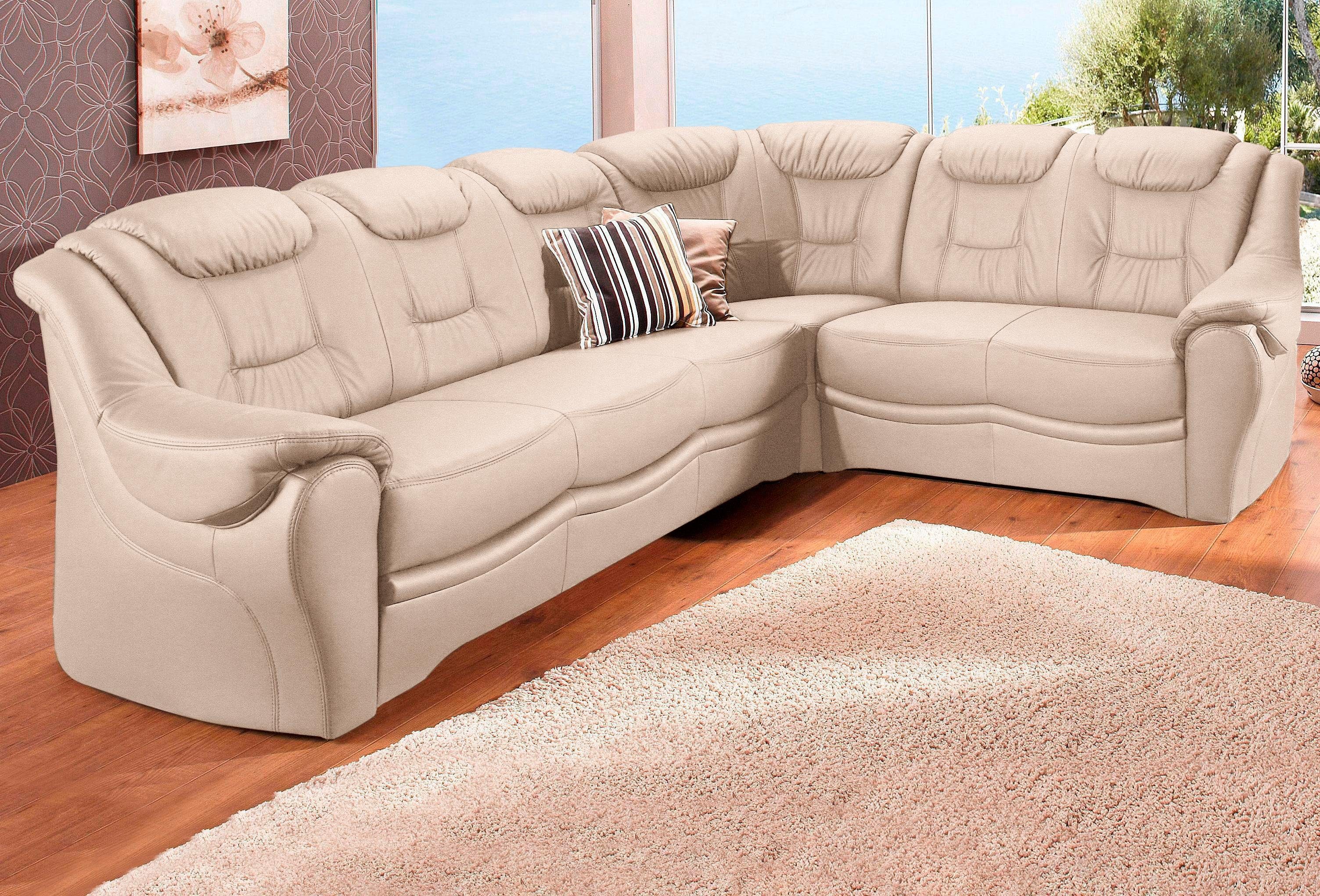 sit&more Ecksofa Bellevue L-Form, wahlweise mit Bettfunktion