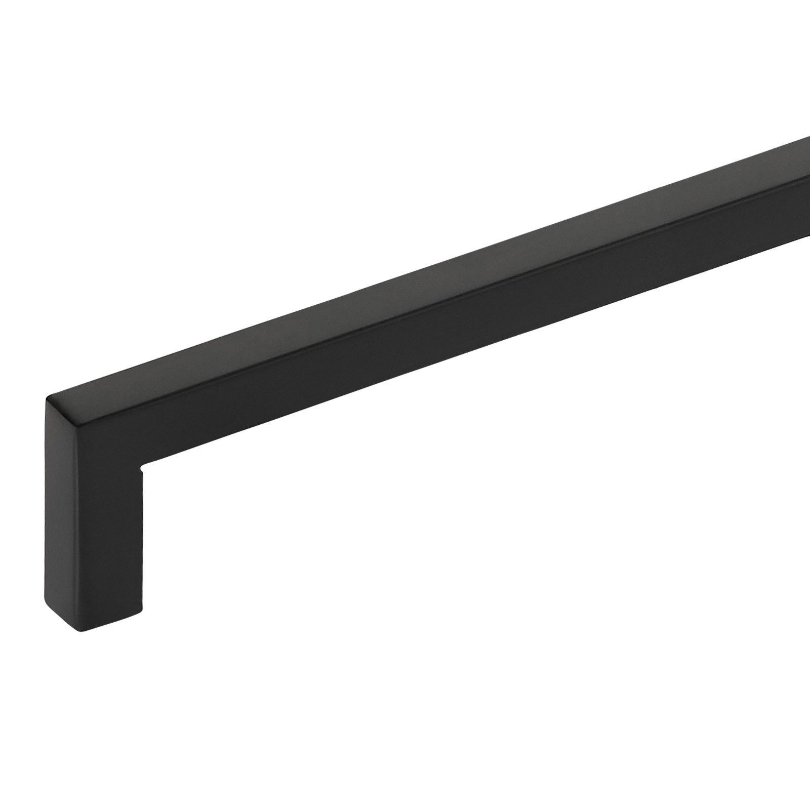 SO-TECH® Möbelgriff Stangengriff E8, aus echt Edelstahl, Profil eckig 10x10 mm (1-St), schwarz matt, Bohrlochabstand 736 mm, mit Schrauben