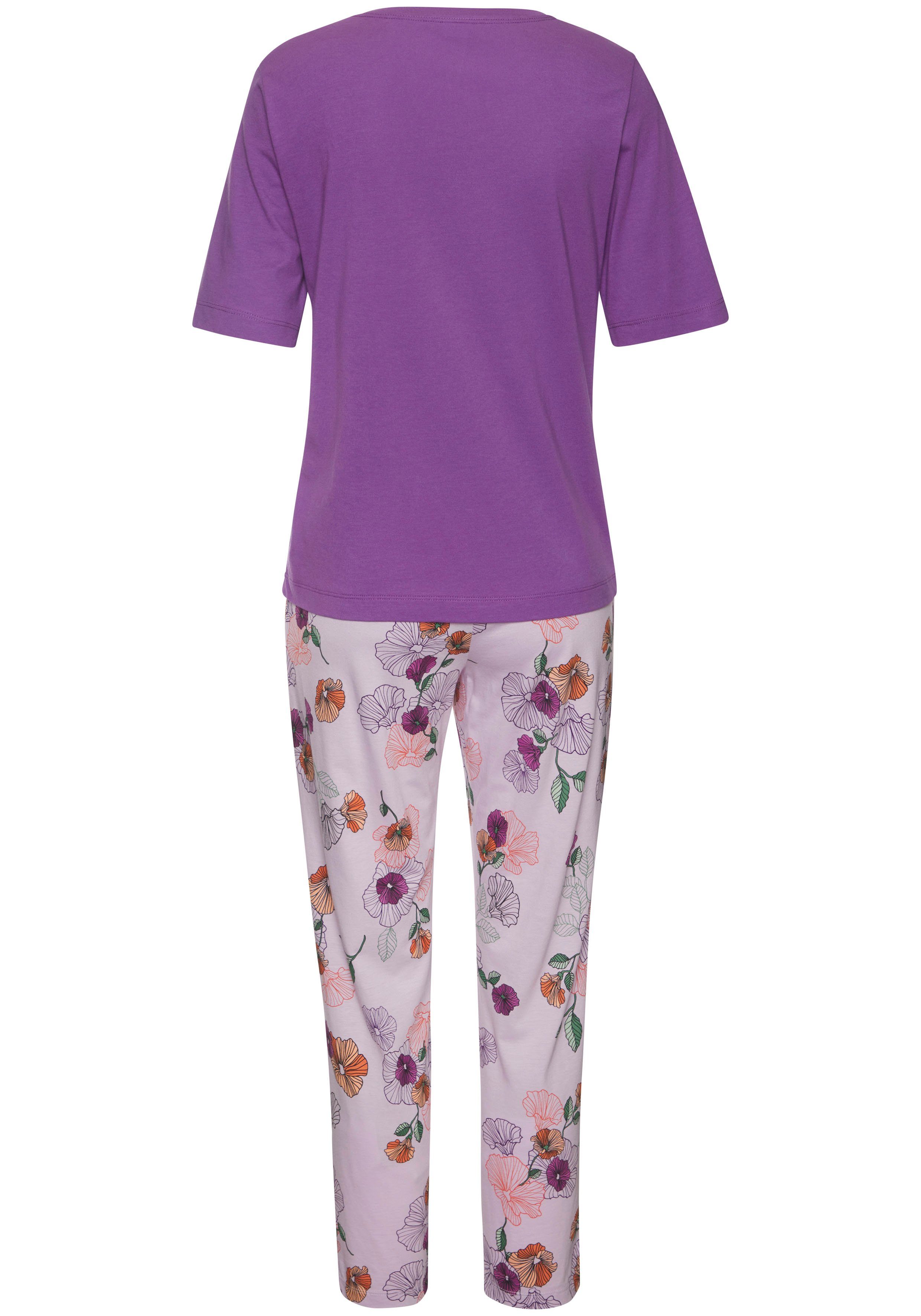 Vivance Dreams by Lascana Pyjama (Set, 2 tlg) mit Blumen-Druck