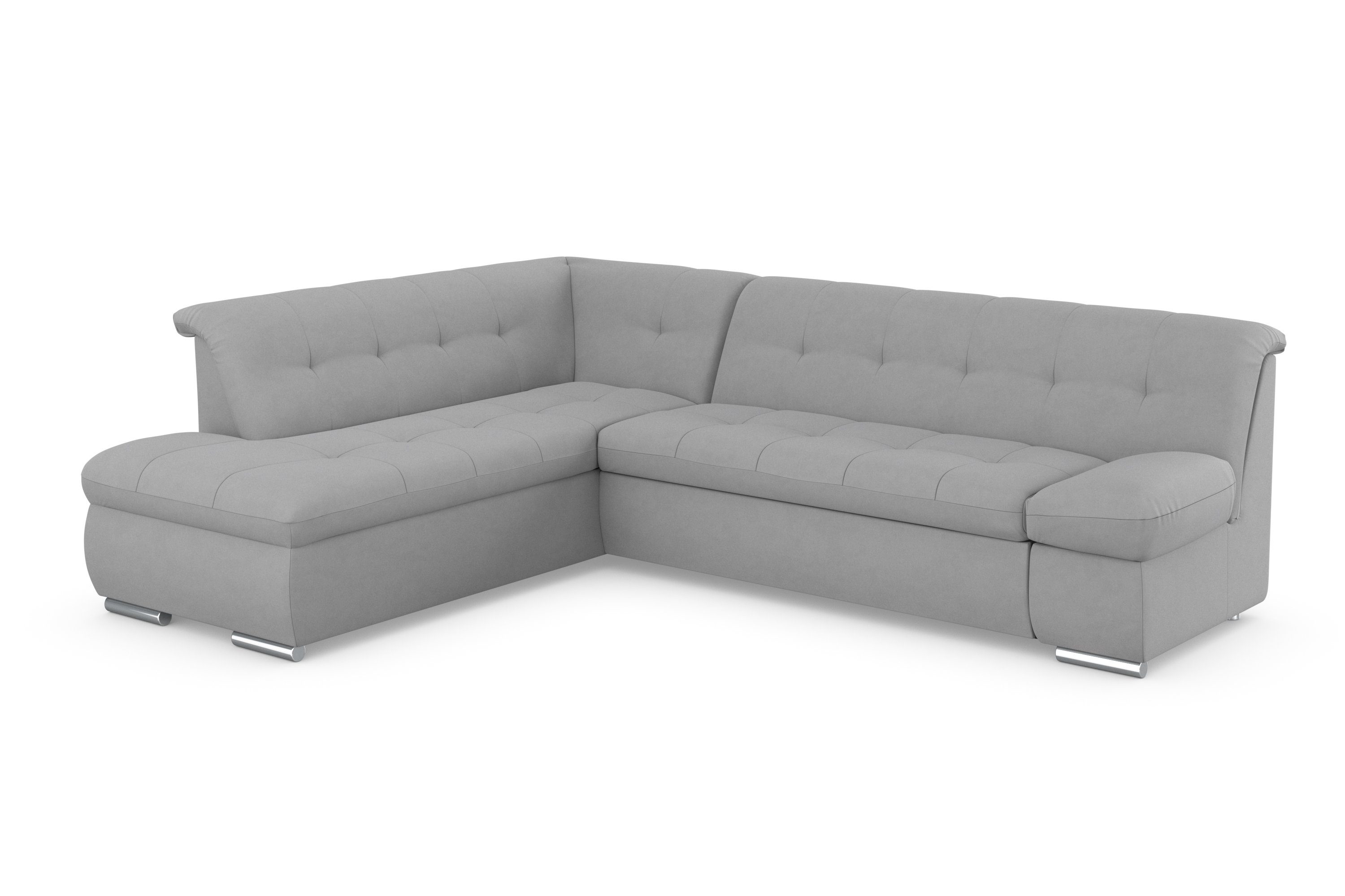 DOMO collection Ecksofa MONA 271x213 cm, modern und komfortabel, whlw. mit Bett- und Armlehnfunktion, L-Form