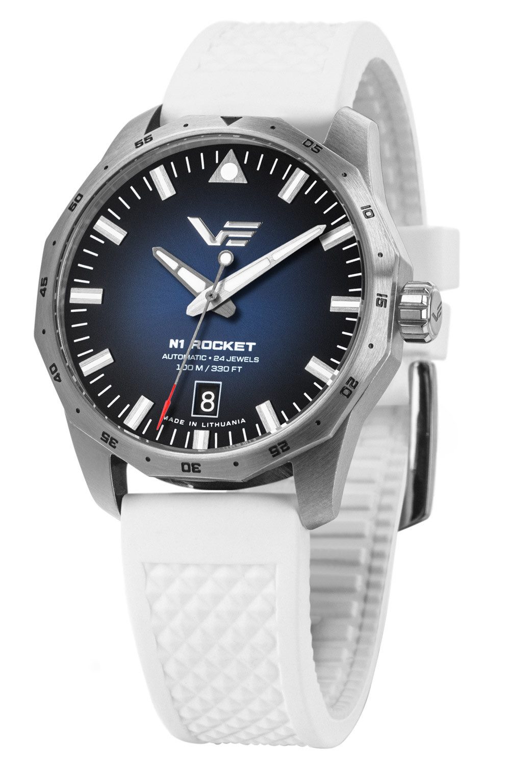 Vostok Europe Automatikuhr Armbanduhr Automatik Rocket N1 Weiß 39 mm