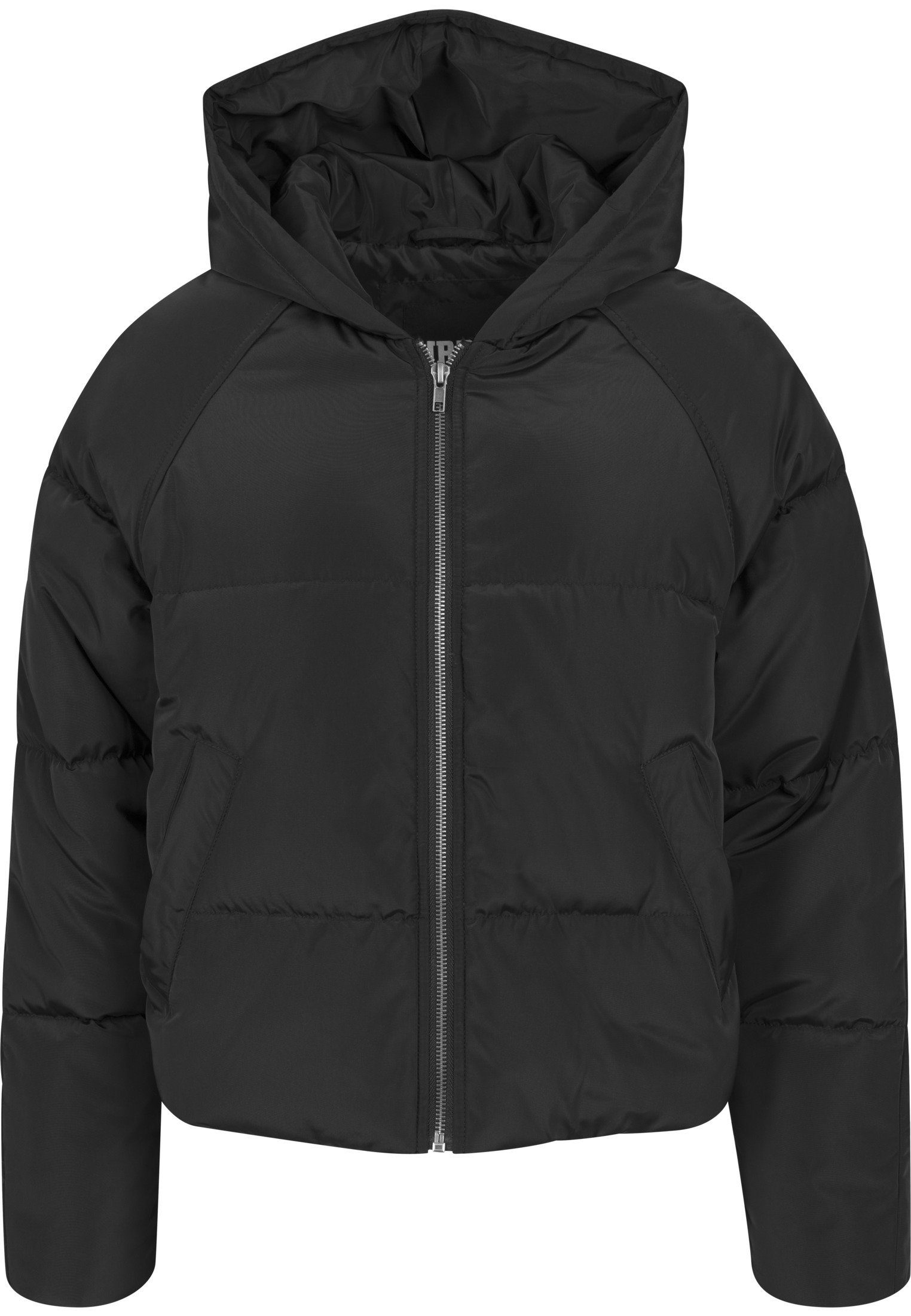 Oversized Hooded TB1758 URBAN CLASSICS Ladies Jacket Puffer black Oversized (1-St) Outdoorjacke Hooded Damen Puffer