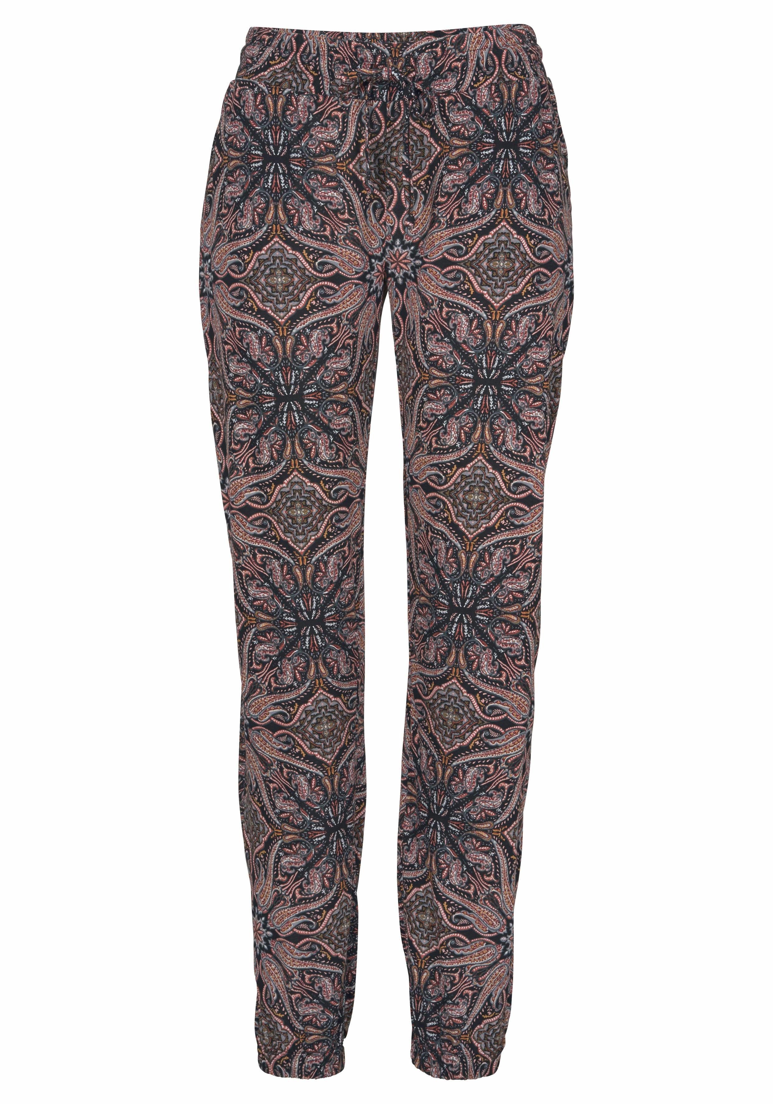 LASCANA Jerseyhose mit Alloverdruck und Taschen, günstig online kaufen